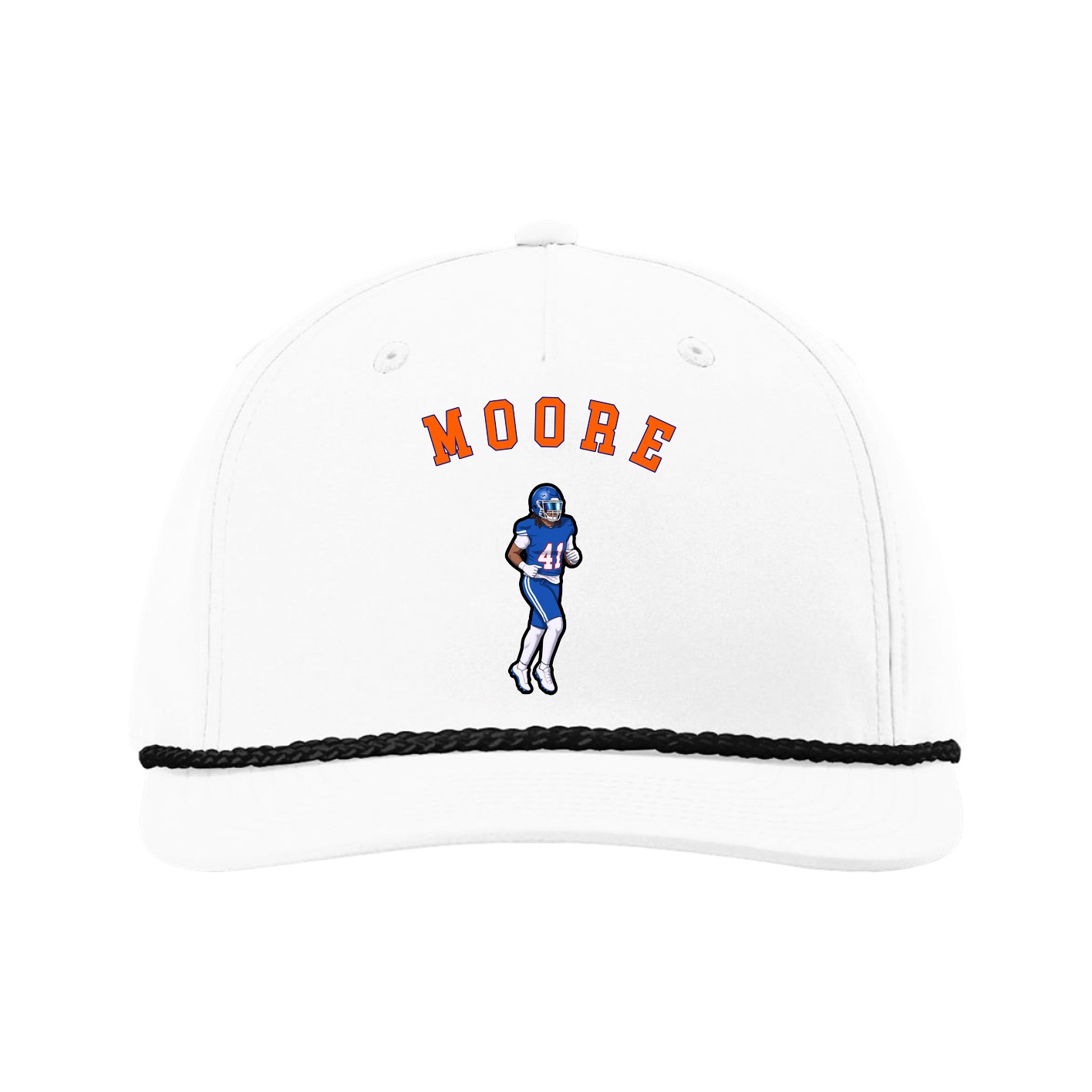 Five-Panel Classic Rope Cap — Shirsey Arch in White