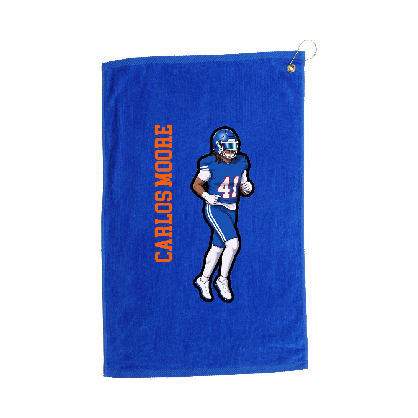 Golf Towel — Name Vertical in Royal