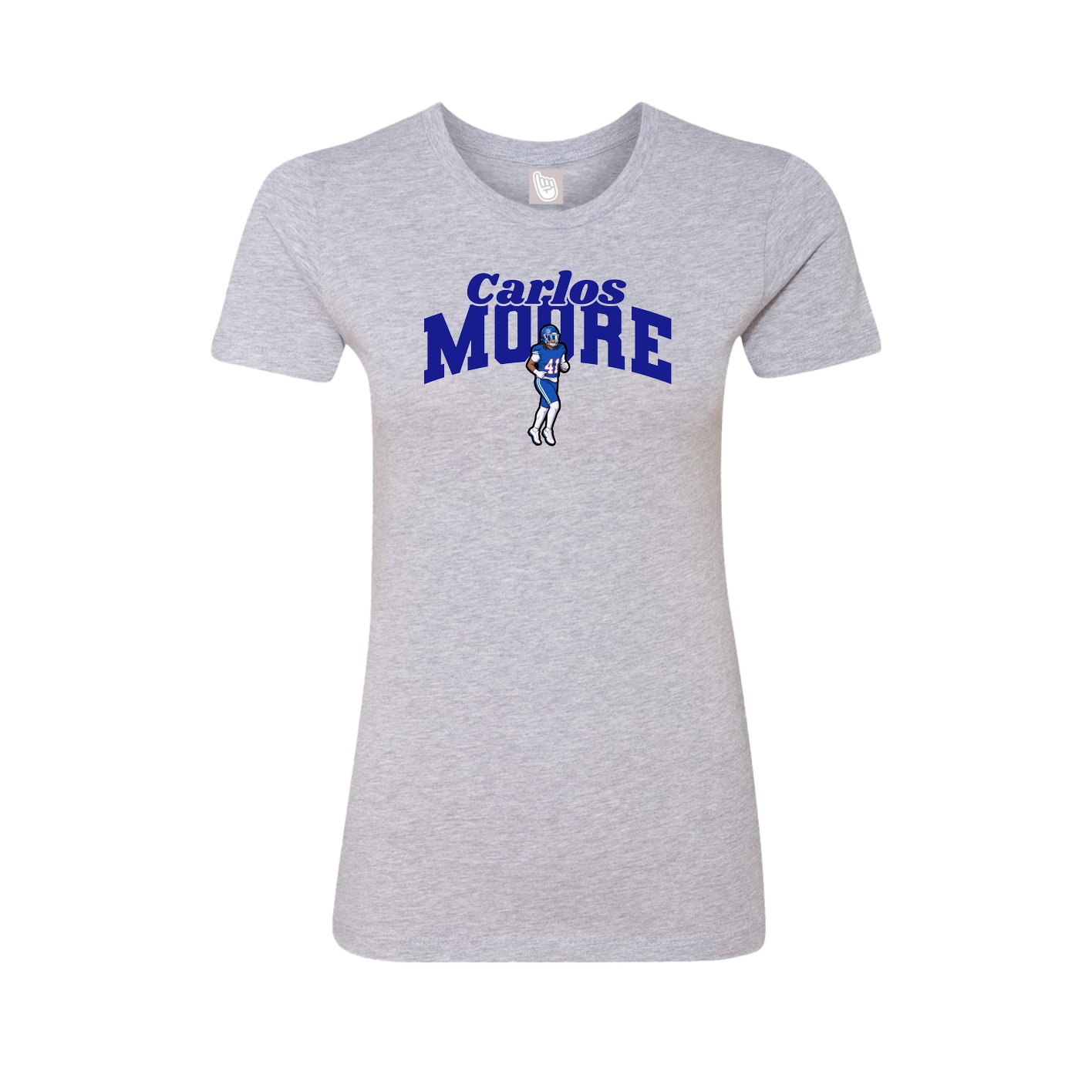 Fitted Women's Tee — Signature Arch in Grey