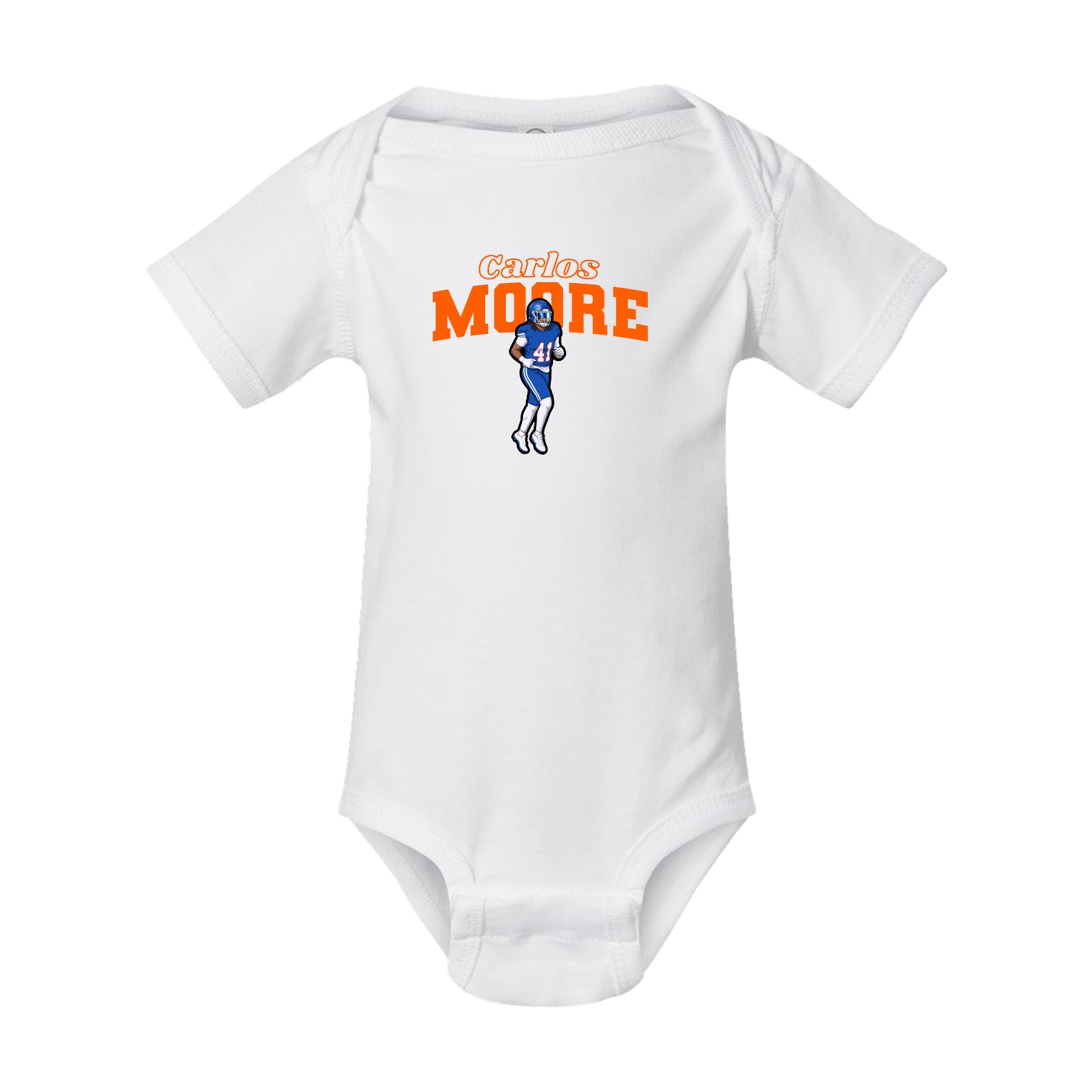 Baby Onesie — Name Arch in White