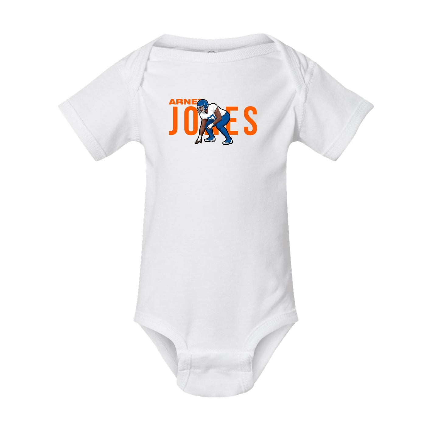 Baby Onesie — Player Name in White