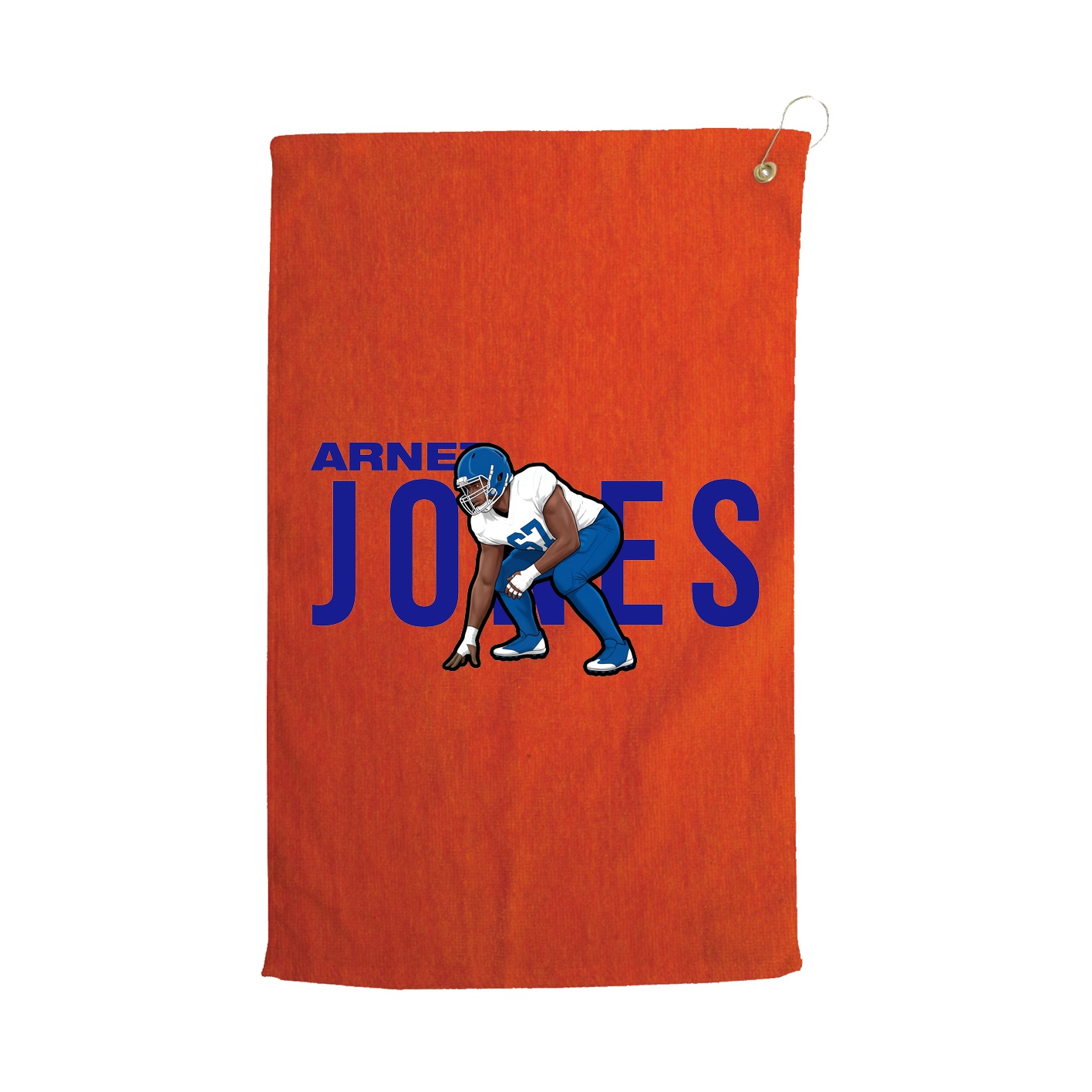 Golf Towel — Player Name in Orange