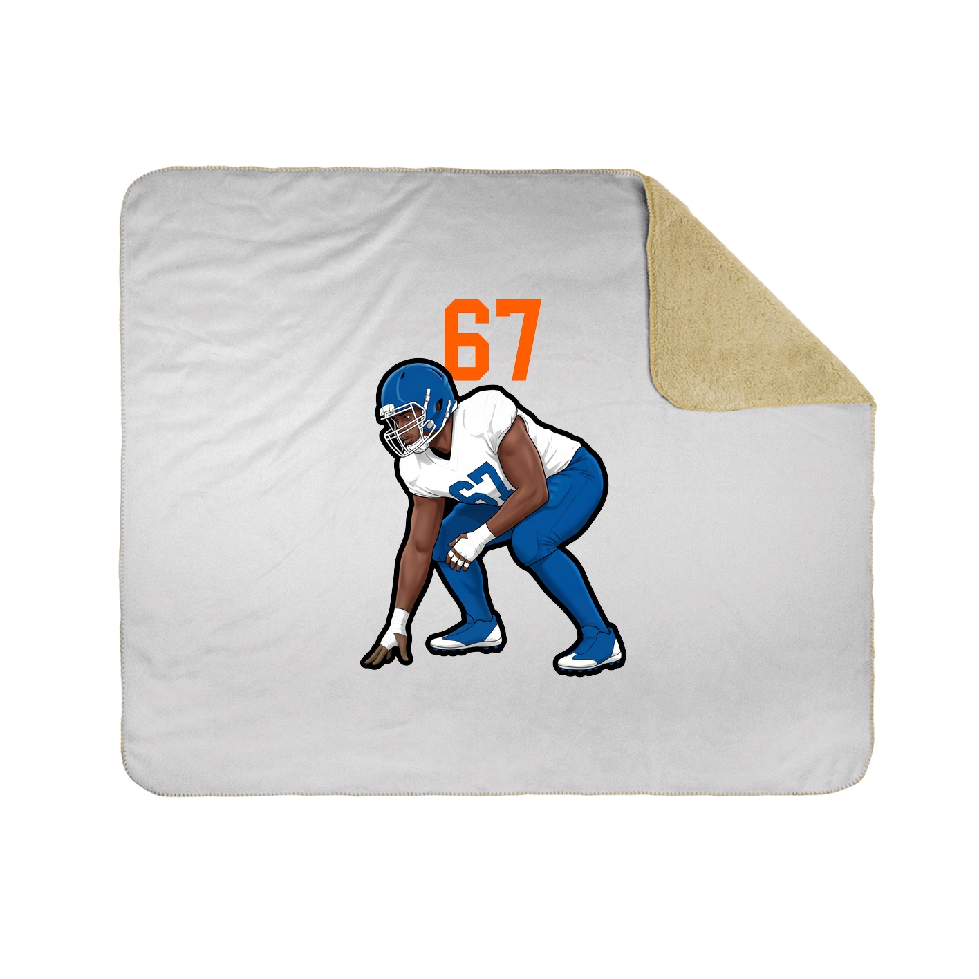 Throw Blanket — Number Top in White