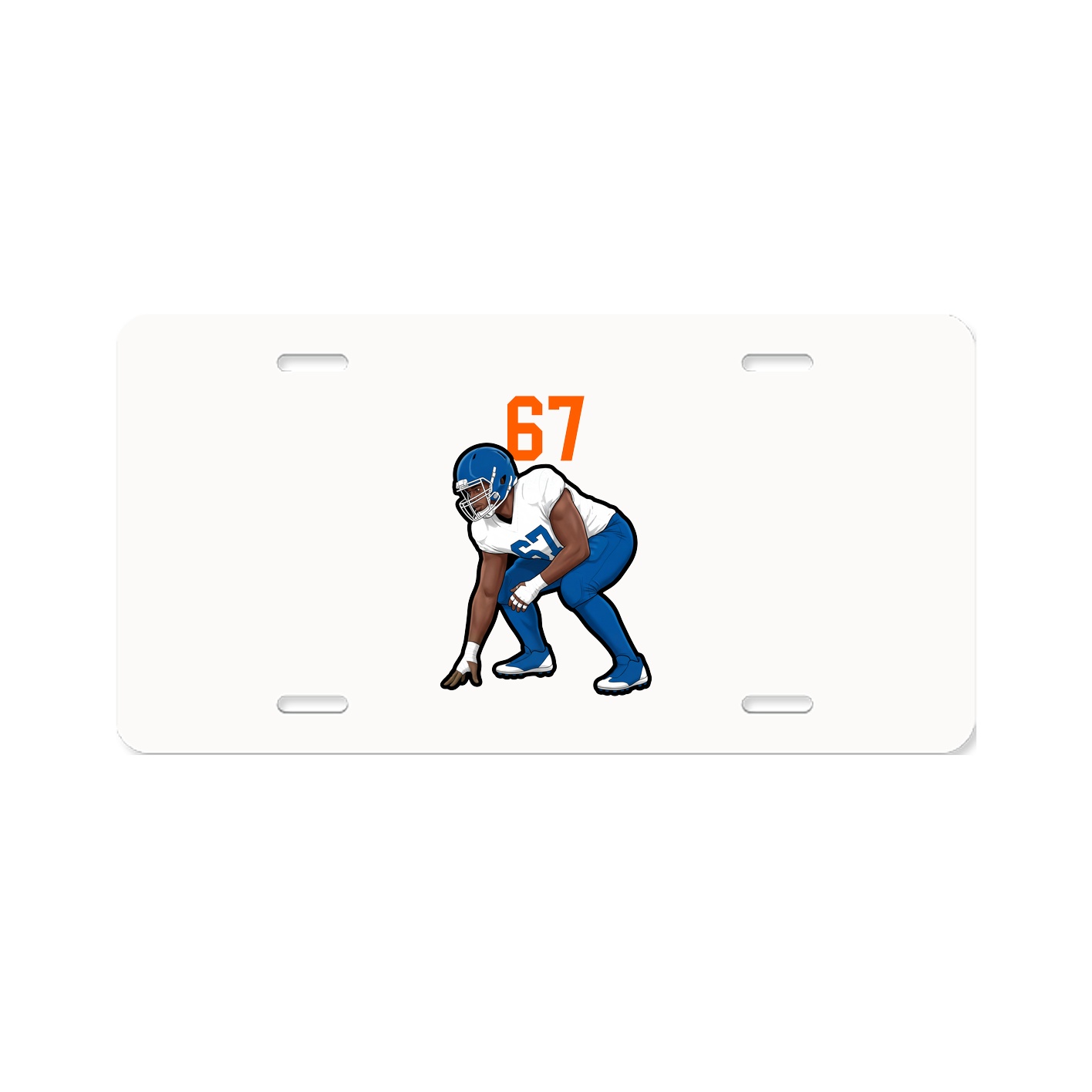 License Plate — Number Top in Classic