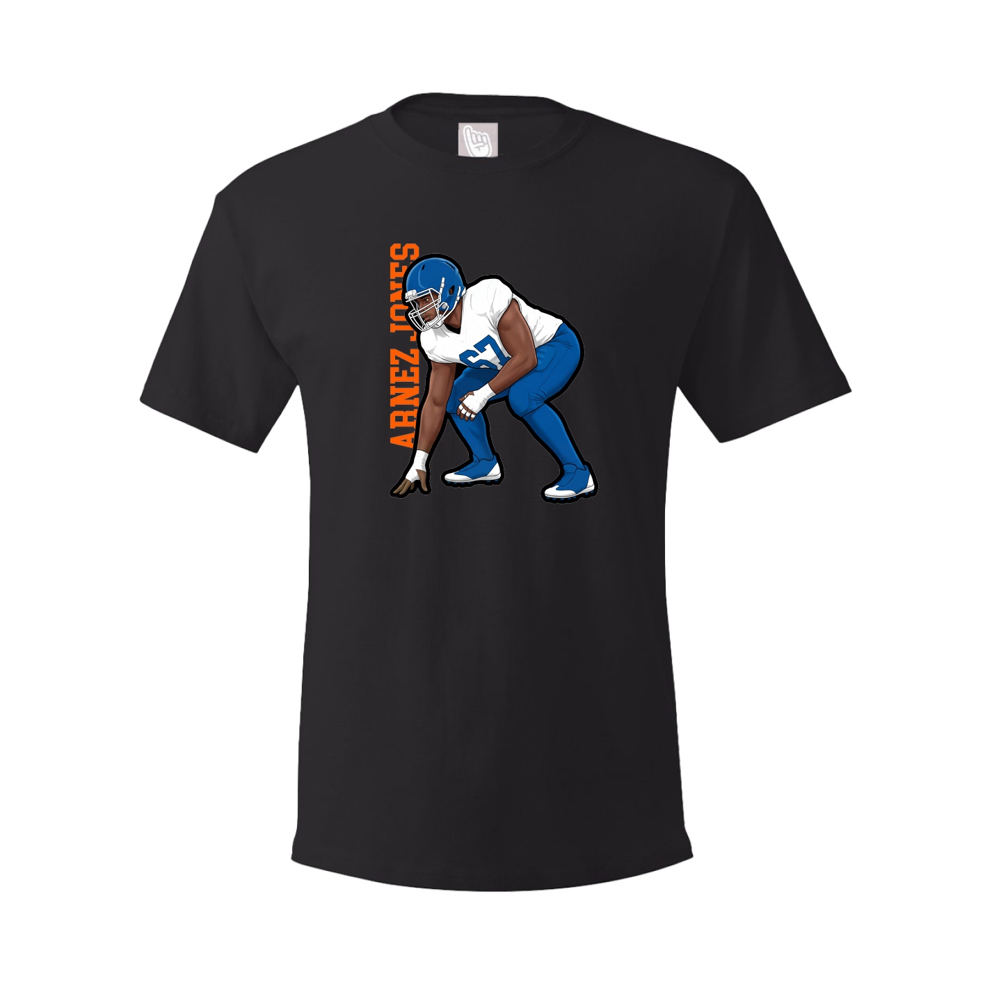 Youth Tee — Name Vertical in Black