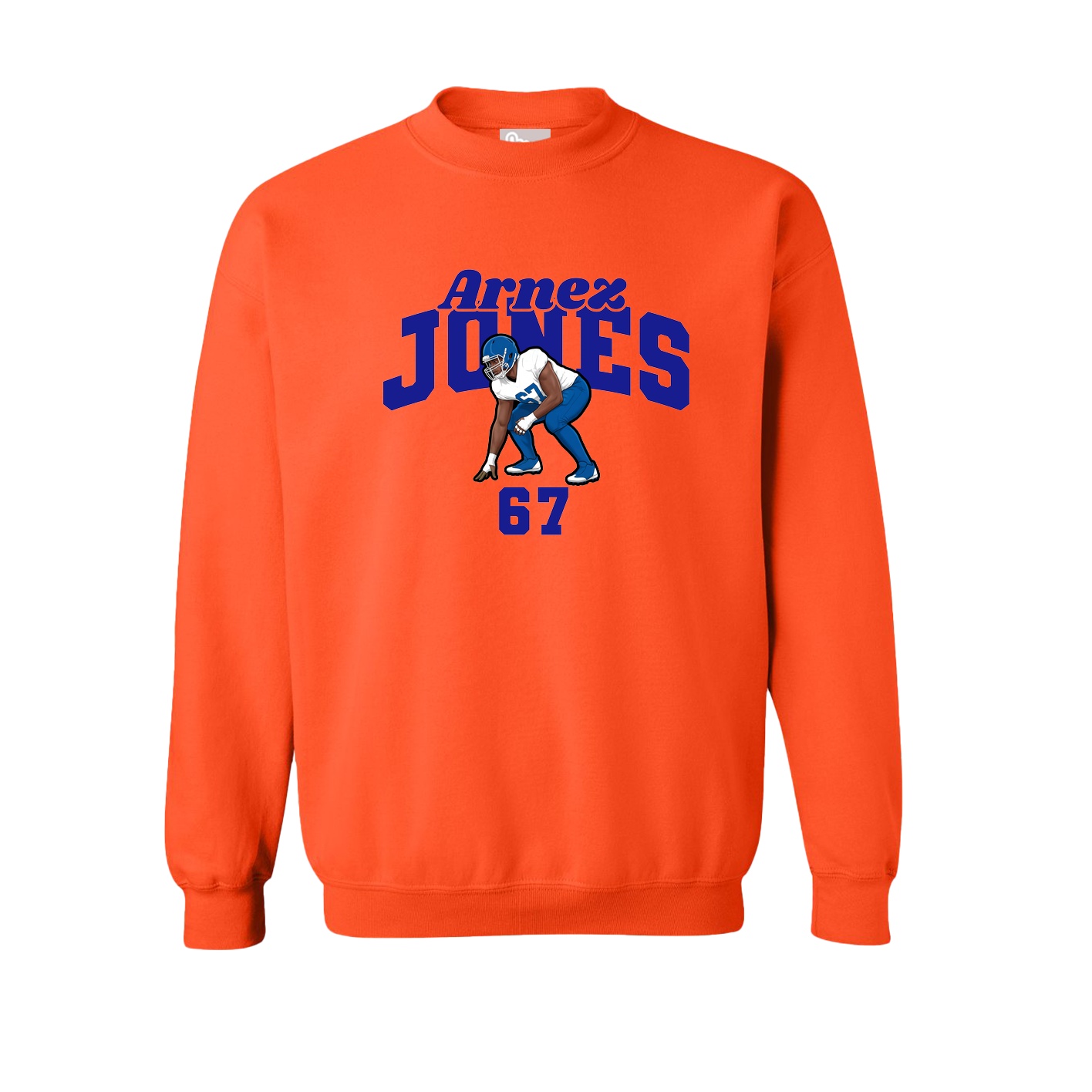 Fleece Crew — Signature Arch in Orange