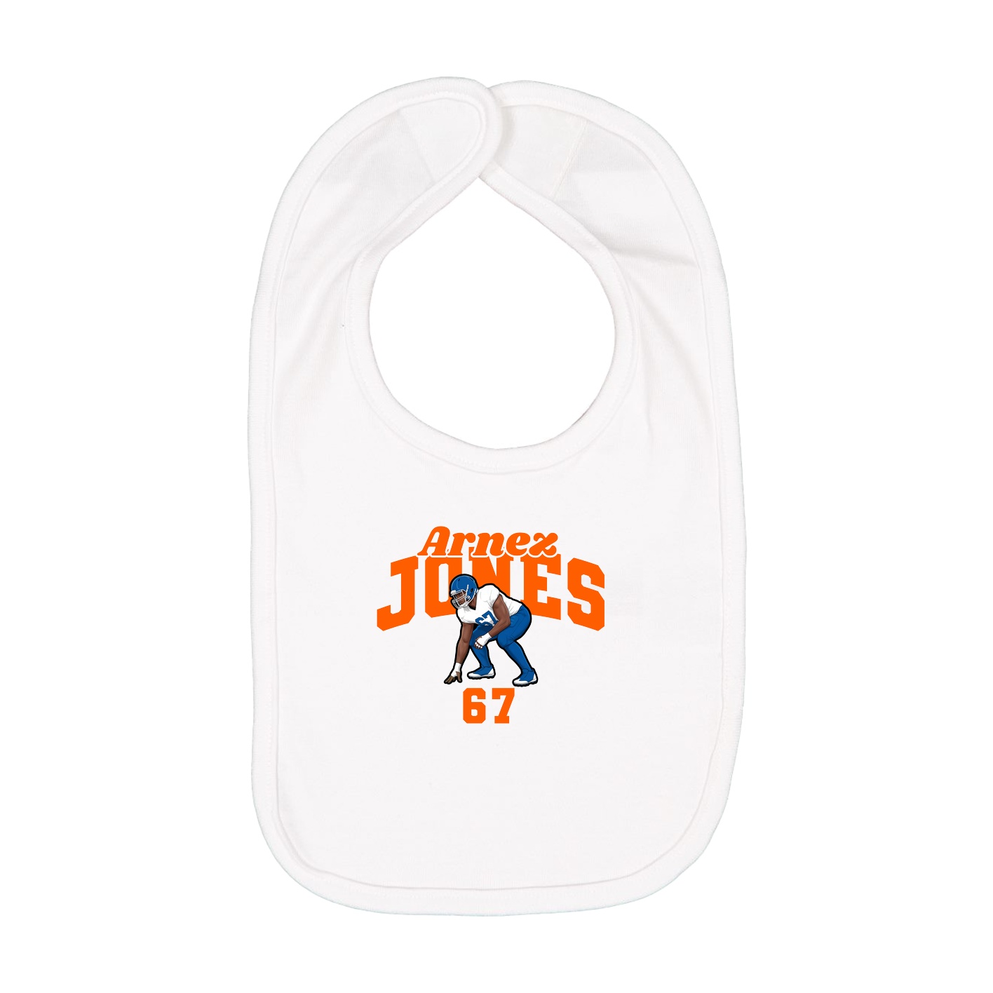 Infant Bib — Signature Arch in White