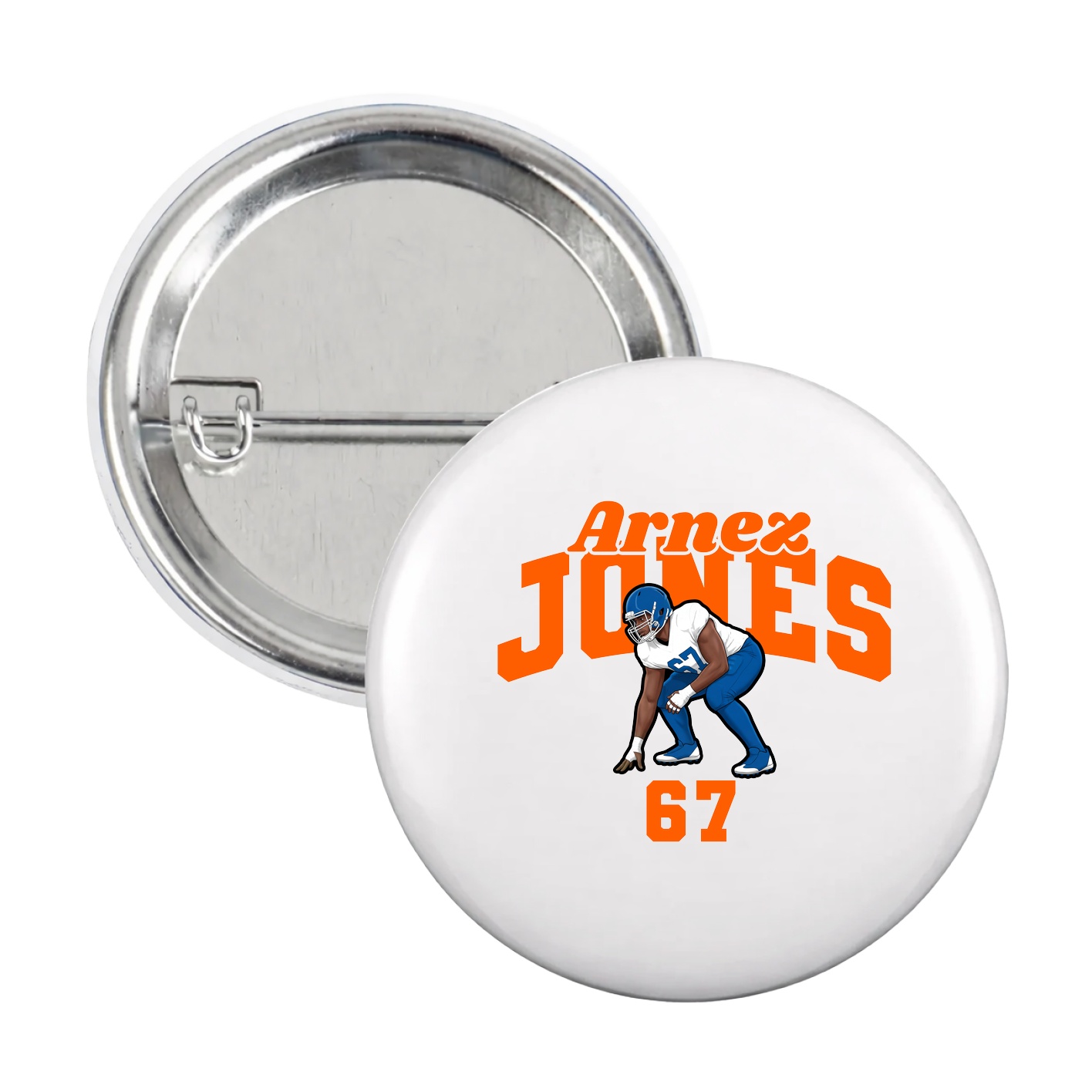 Game Day Button — Signature Arch in White