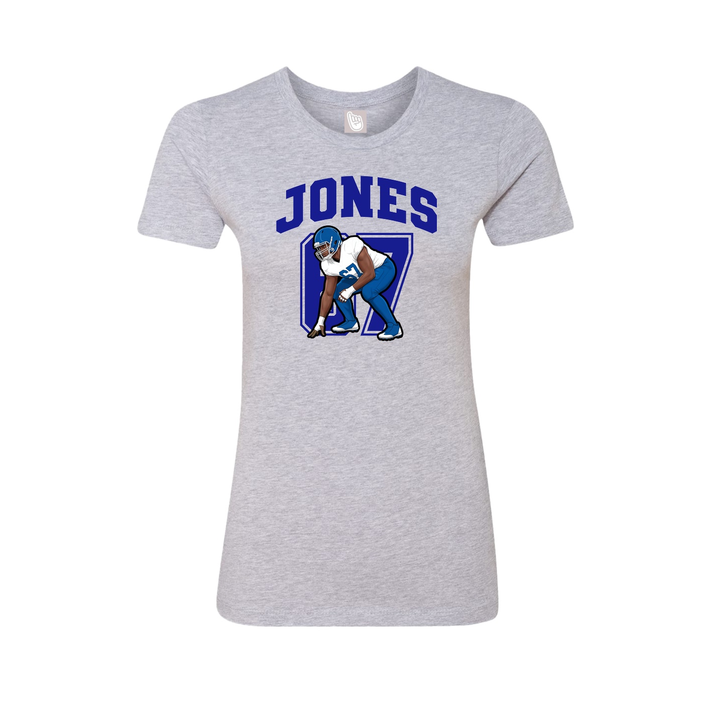 Fitted Women's Tee — Number in Grey