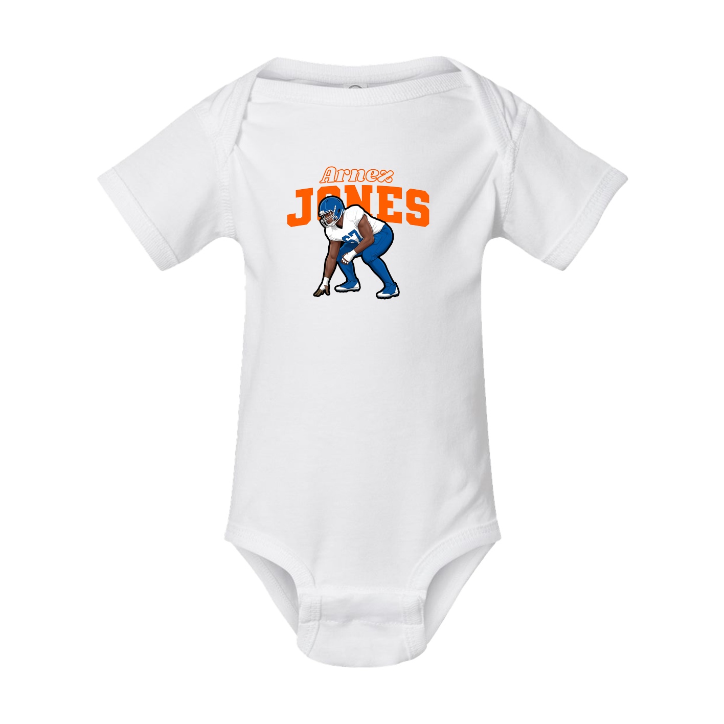 Baby Onesie — Name Arch in White