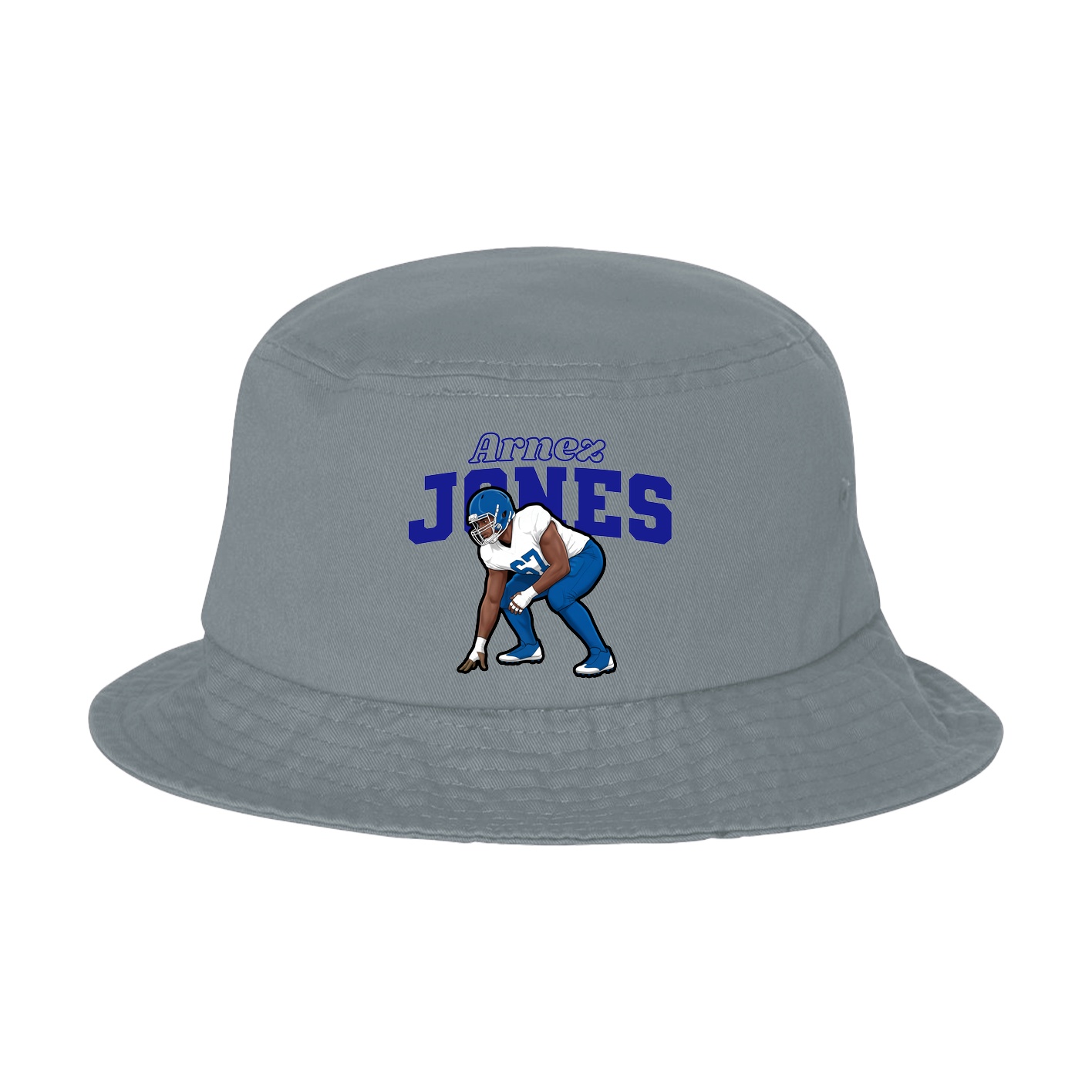 Bucket Cap — Name Arch in Grey