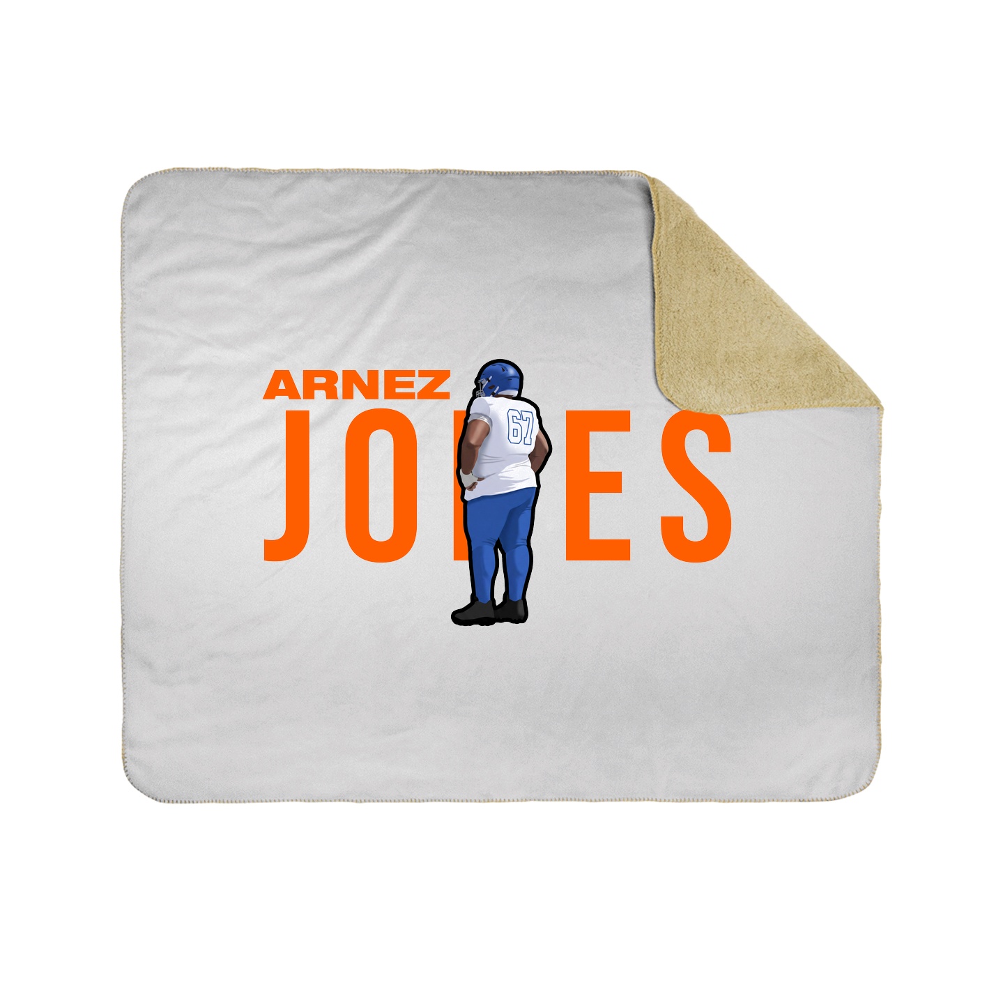 Throw Blanket — Player Name in White