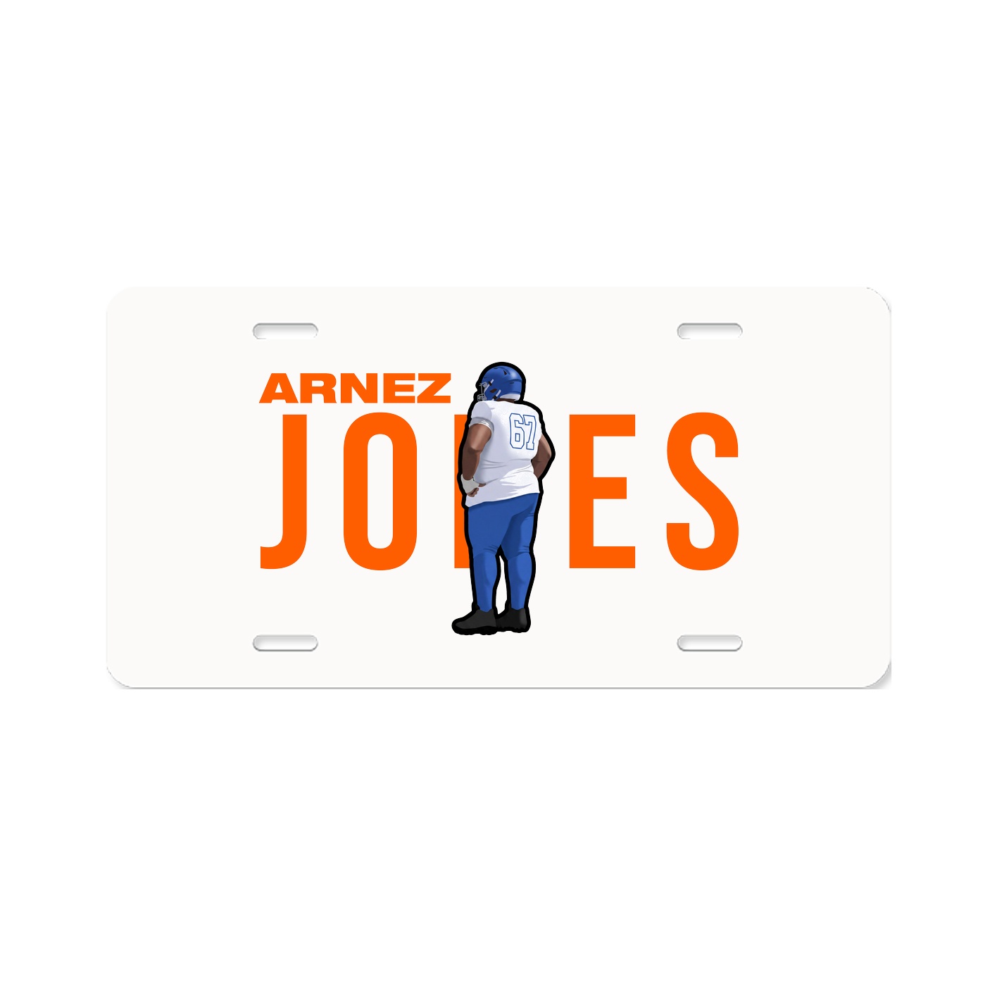 License Plate — Player Name in Classic