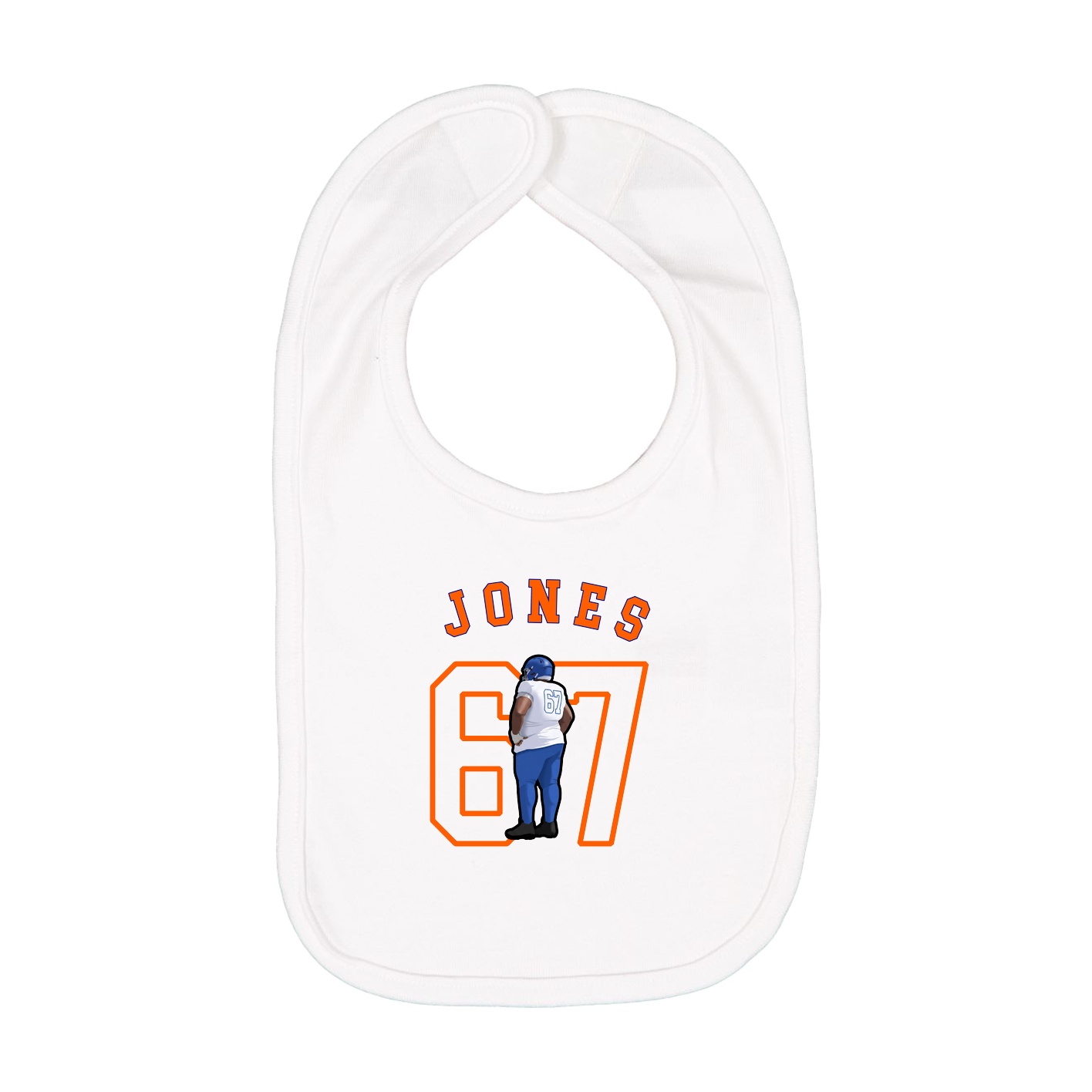 Infant Bib — Shirsey Arch in White