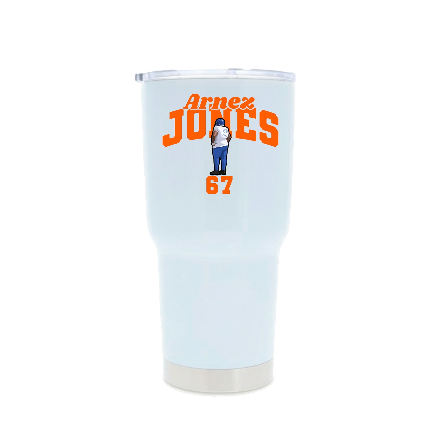 30oz Stainless Steel Tumbler — Signature Arch in White