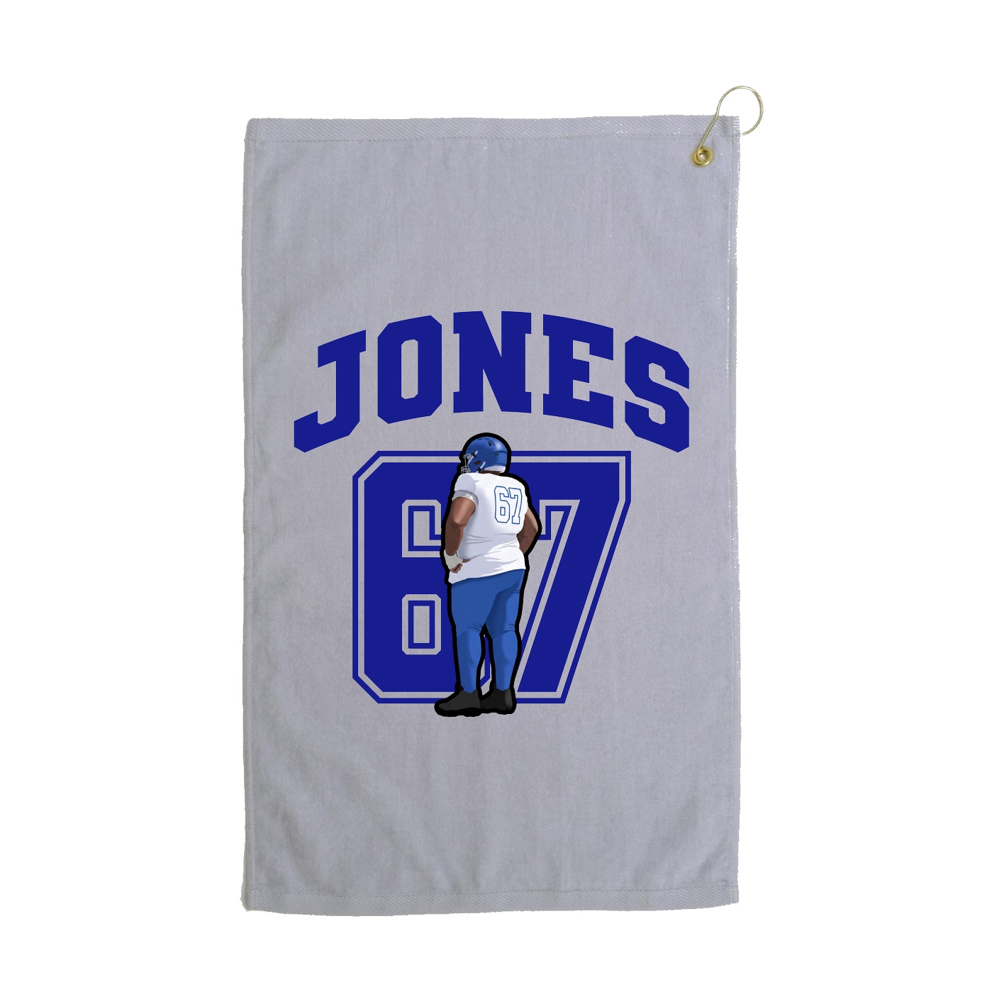 Golf Towel — Number in Grey