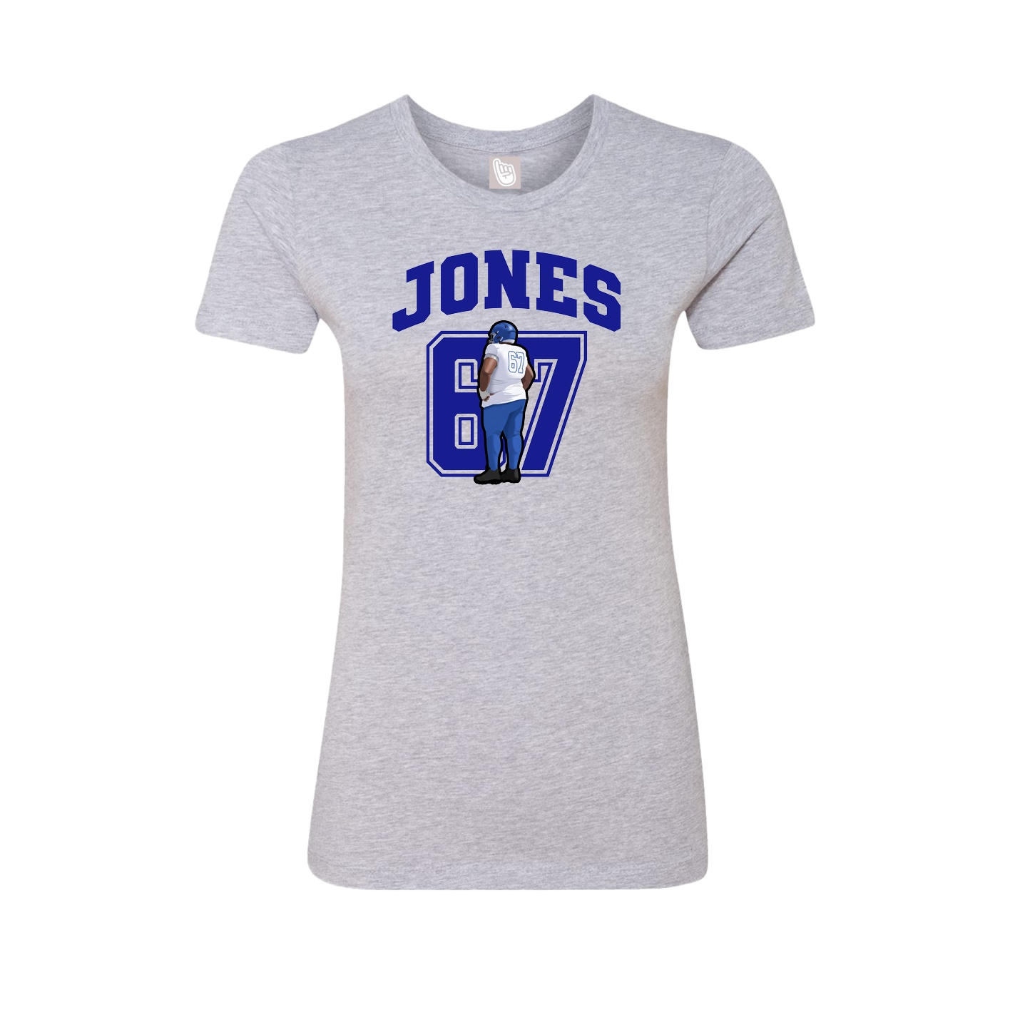 Fitted Women's Tee — Number in Grey