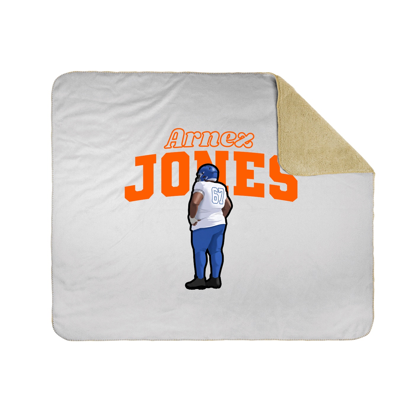 Throw Blanket — Name Arch in White
