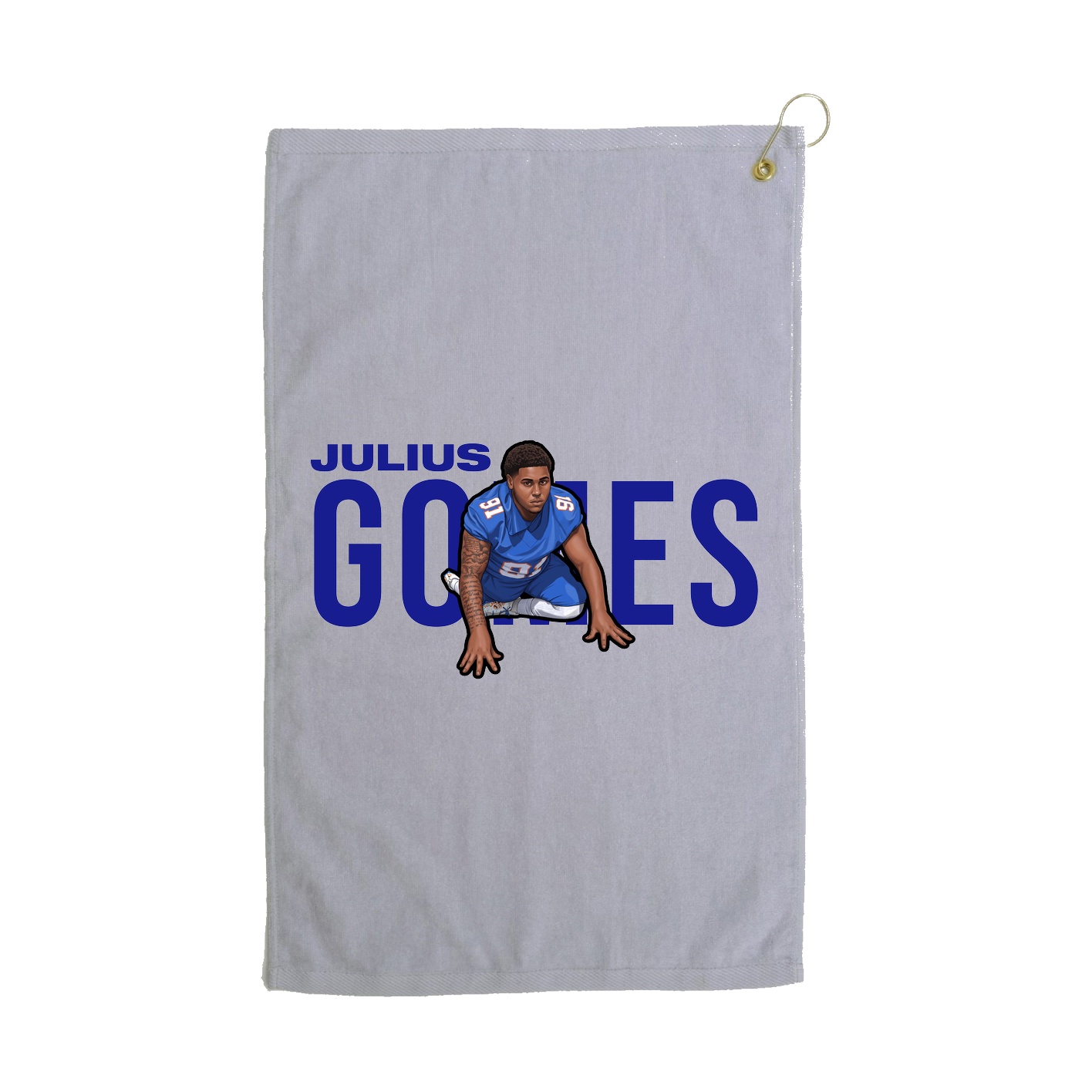 Golf Towel — Player Name in Grey