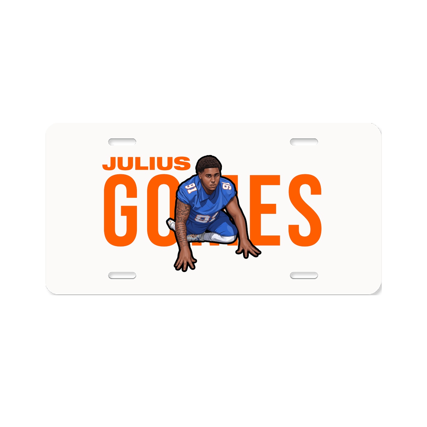 License Plate — Player Name in Classic