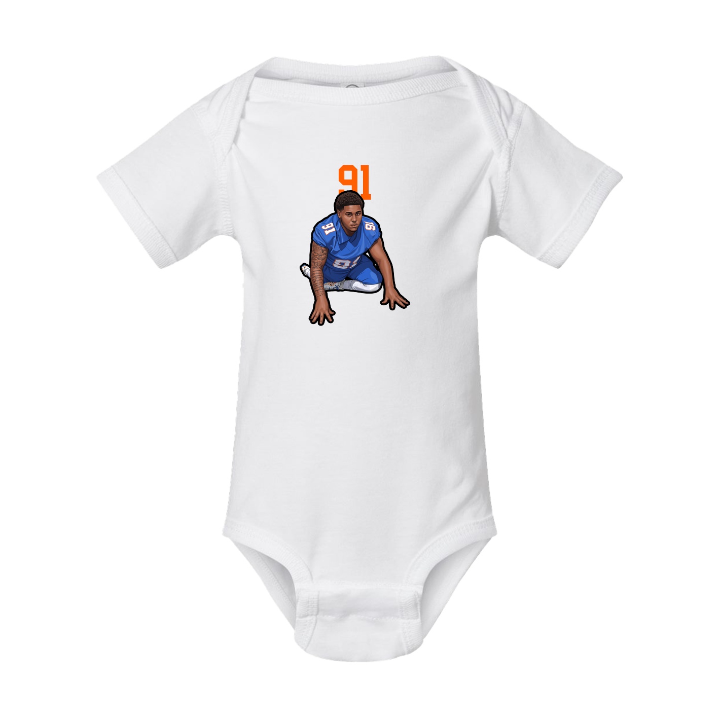 Baby Onesie — Number Top in White
