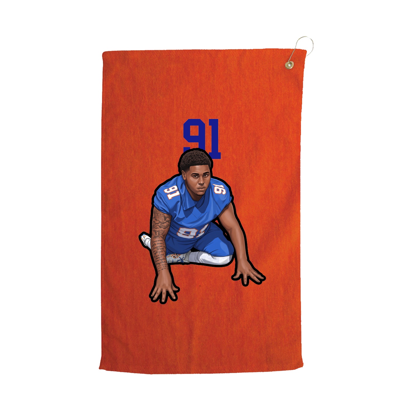 Golf Towel — Number Top in Orange