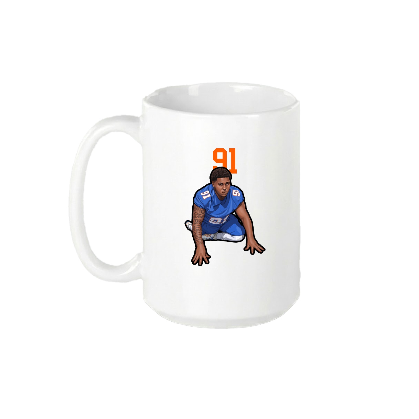15oz Coffee Mug — Number Top in White