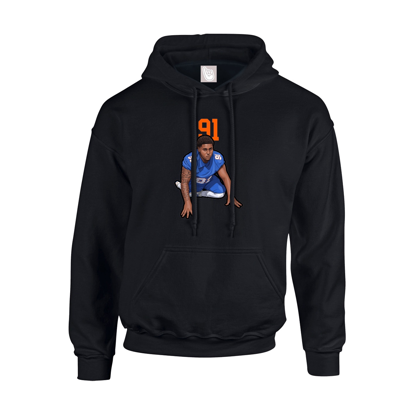 Hoodie — Number Top in Black