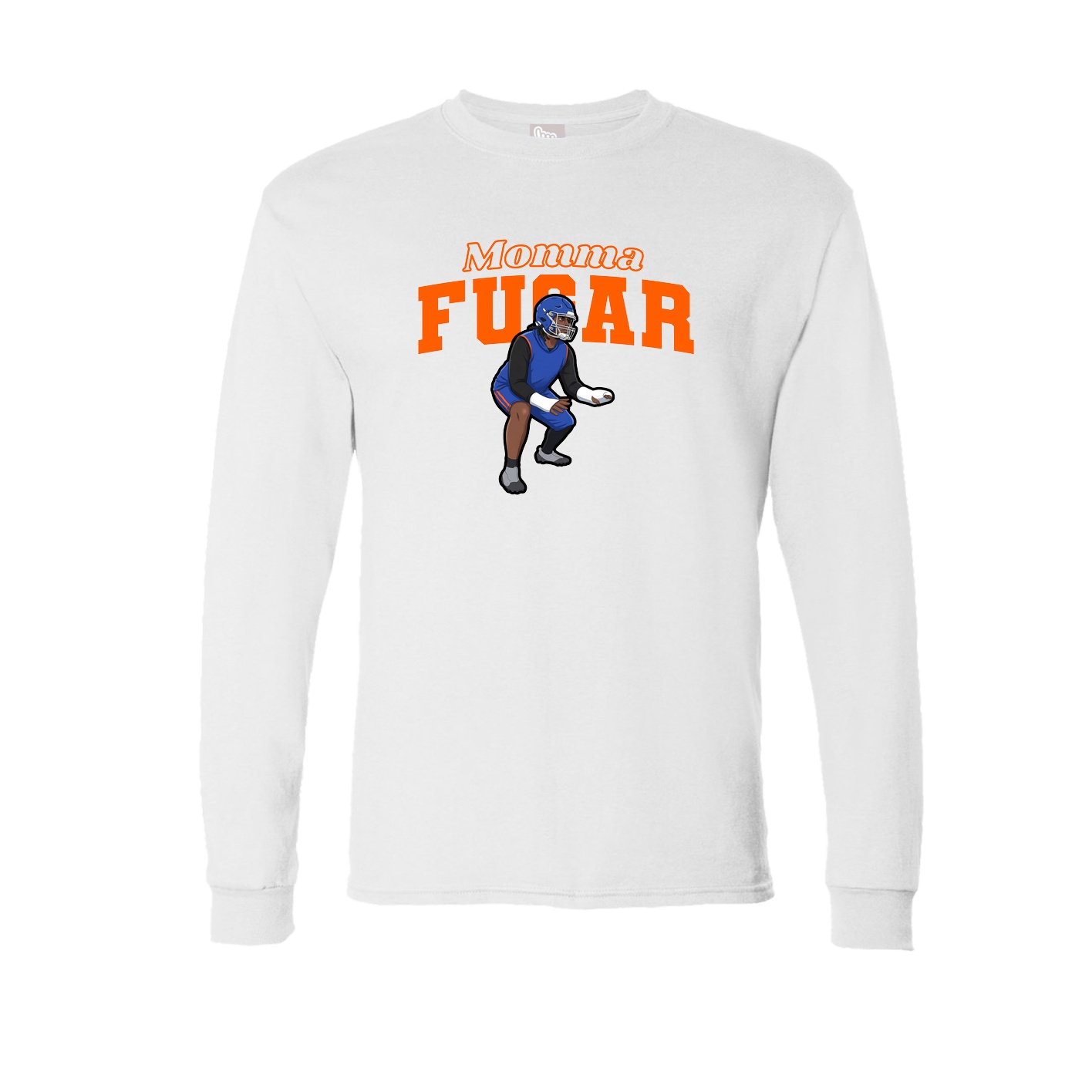 Long Sleeve Tee — Mothers Day Block in White