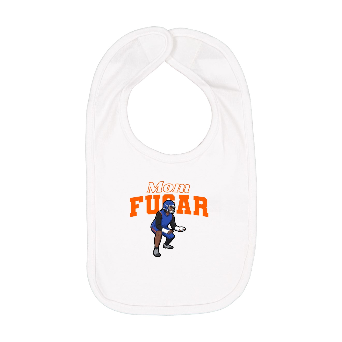 Infant Bib — Mothers Day Block in White