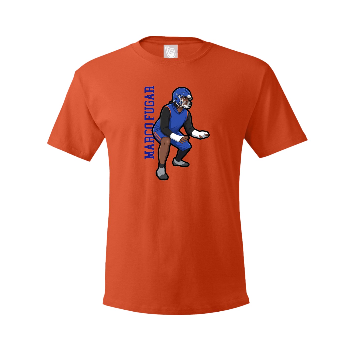 Tee — Name Vertical in Orange