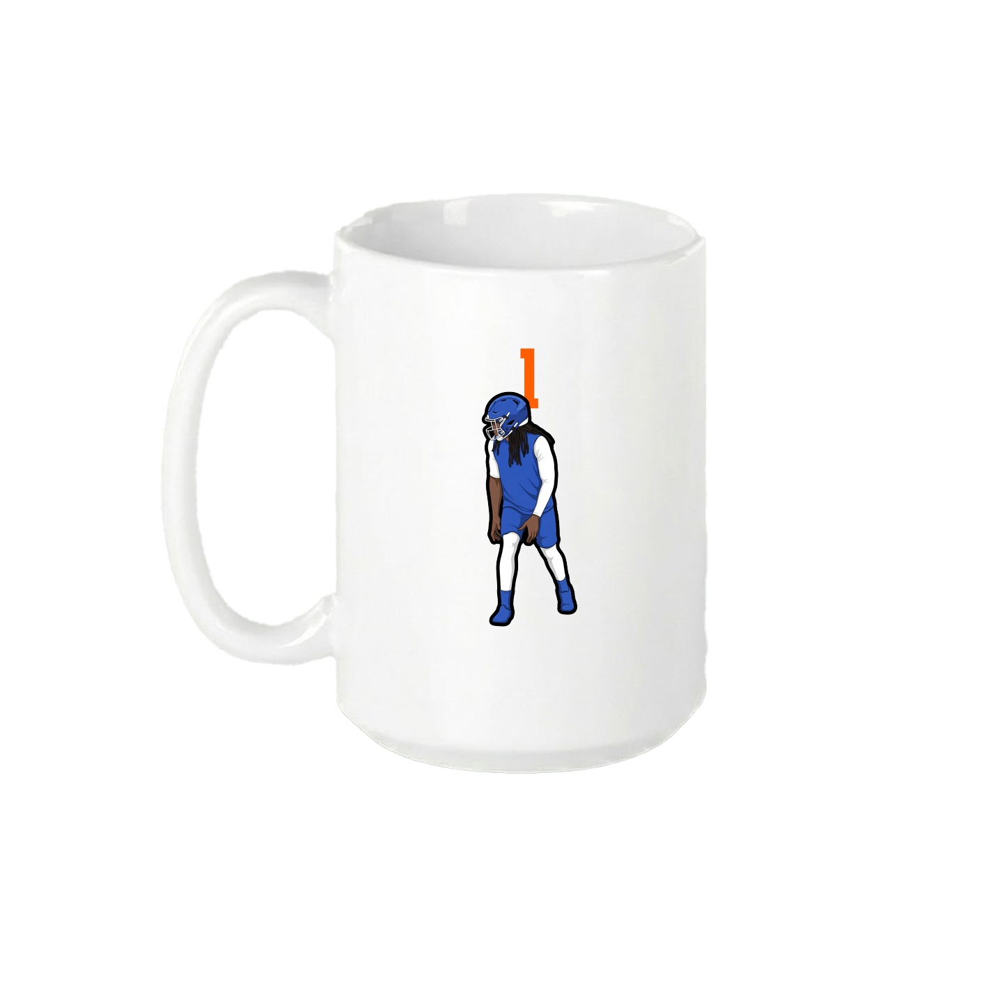 15oz Coffee Mug — Number Top in White