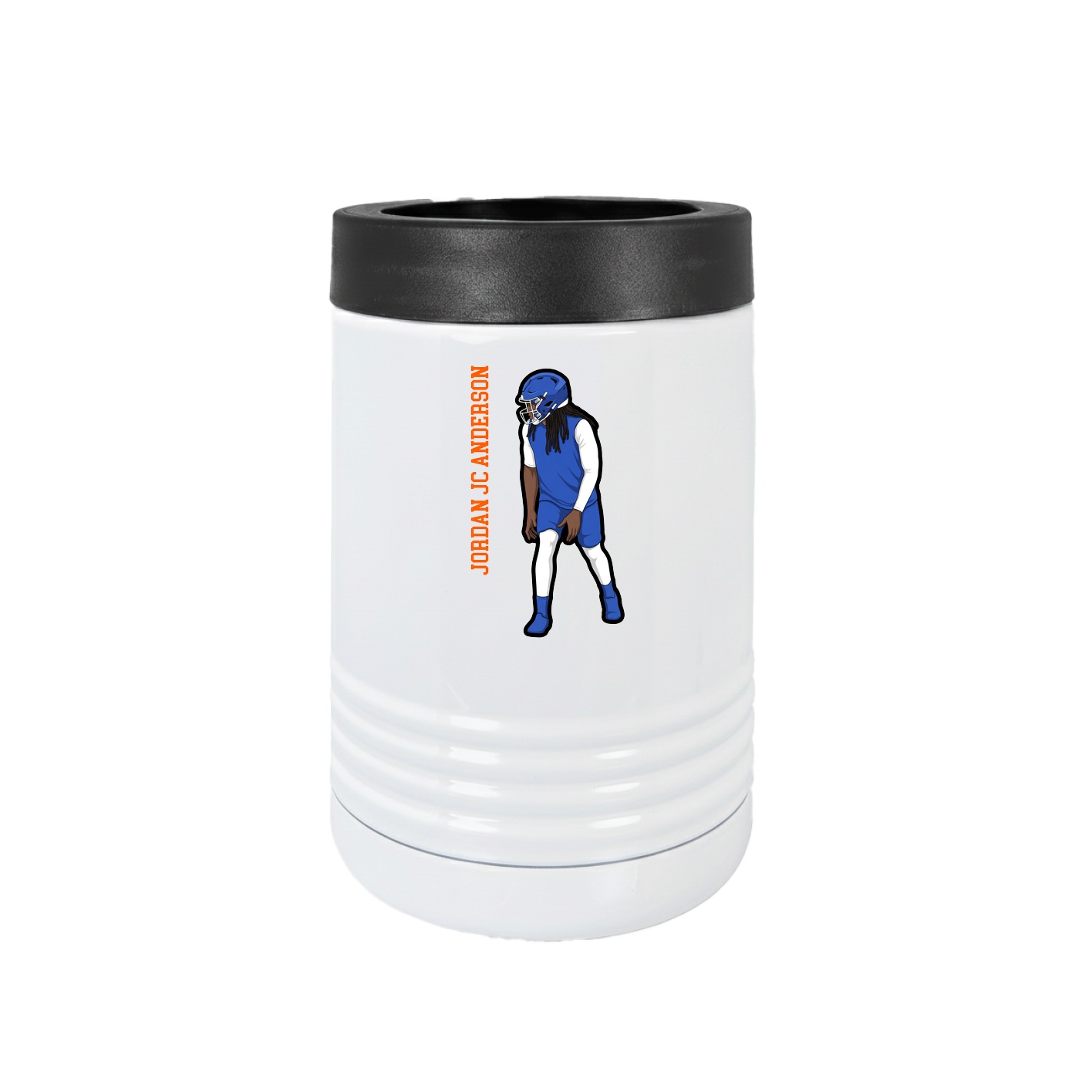 Beverage Holder — Name Vertical in White
