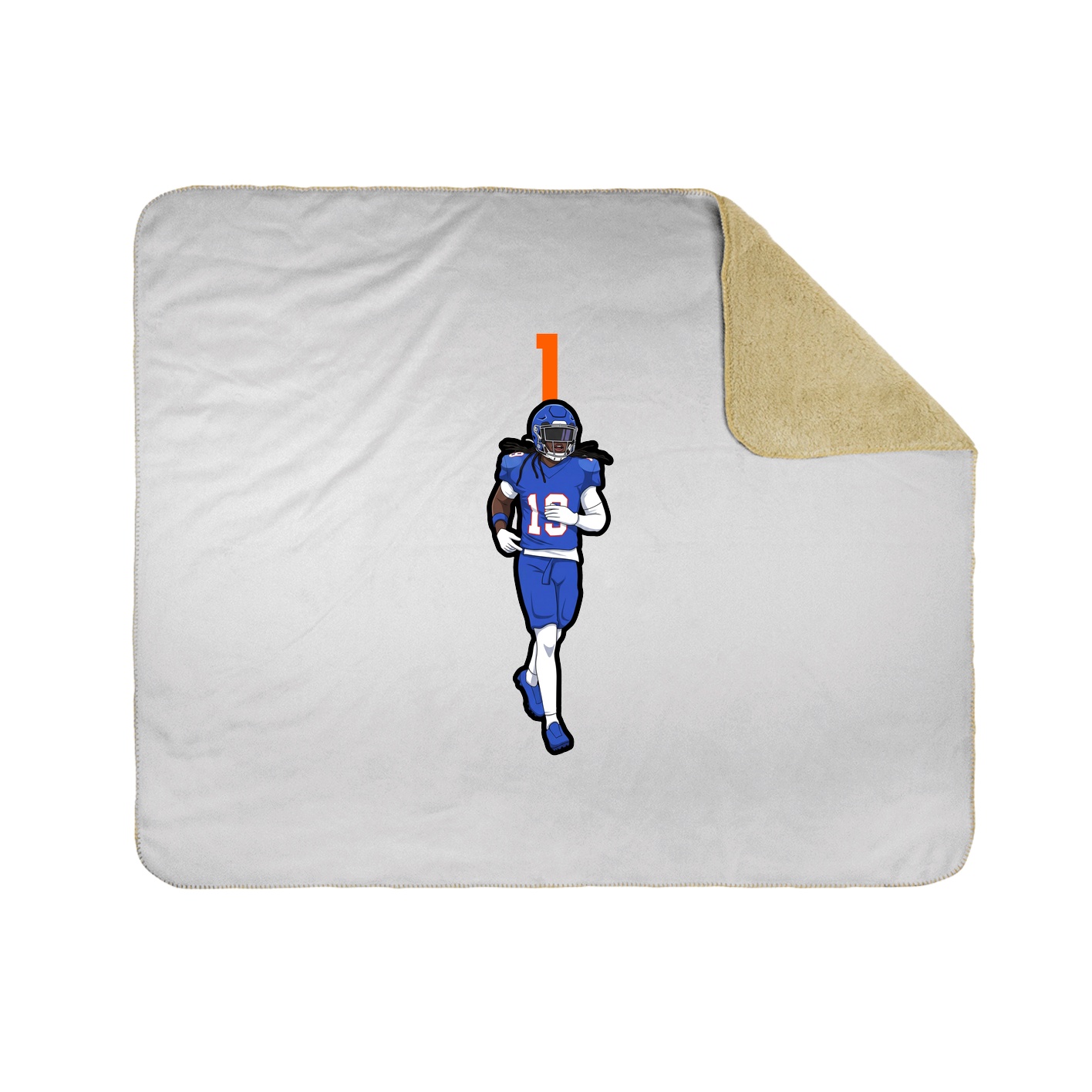 Throw Blanket — Number Top in White