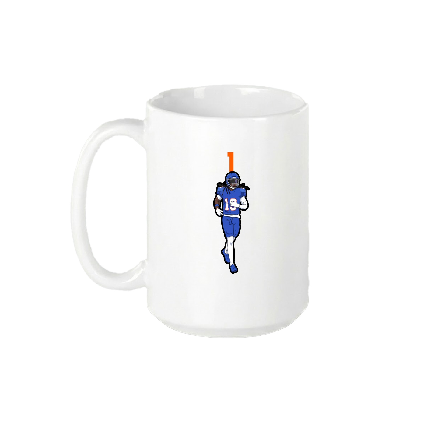 15oz Coffee Mug — Number Top in White