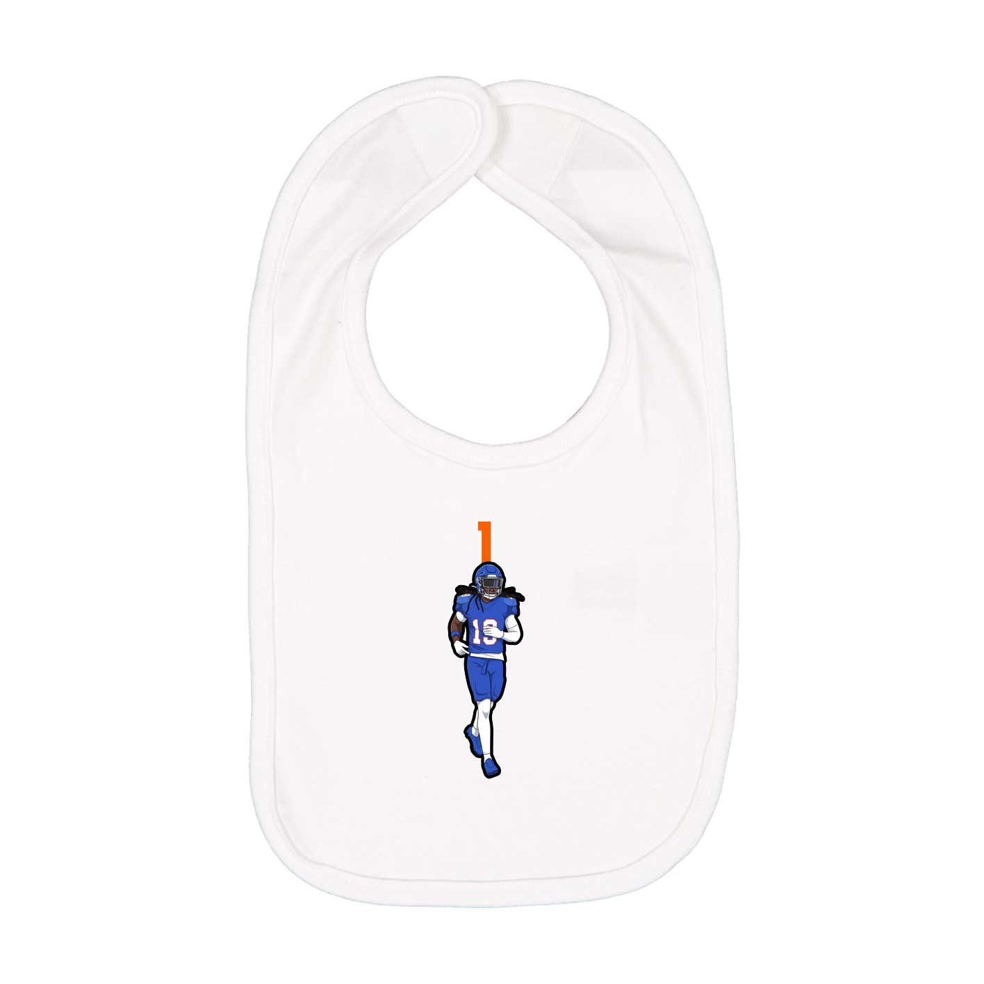 Infant Bib — Number Top in White