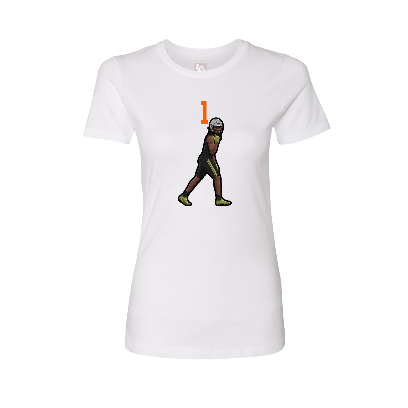 Womens Tee — Number Top in White