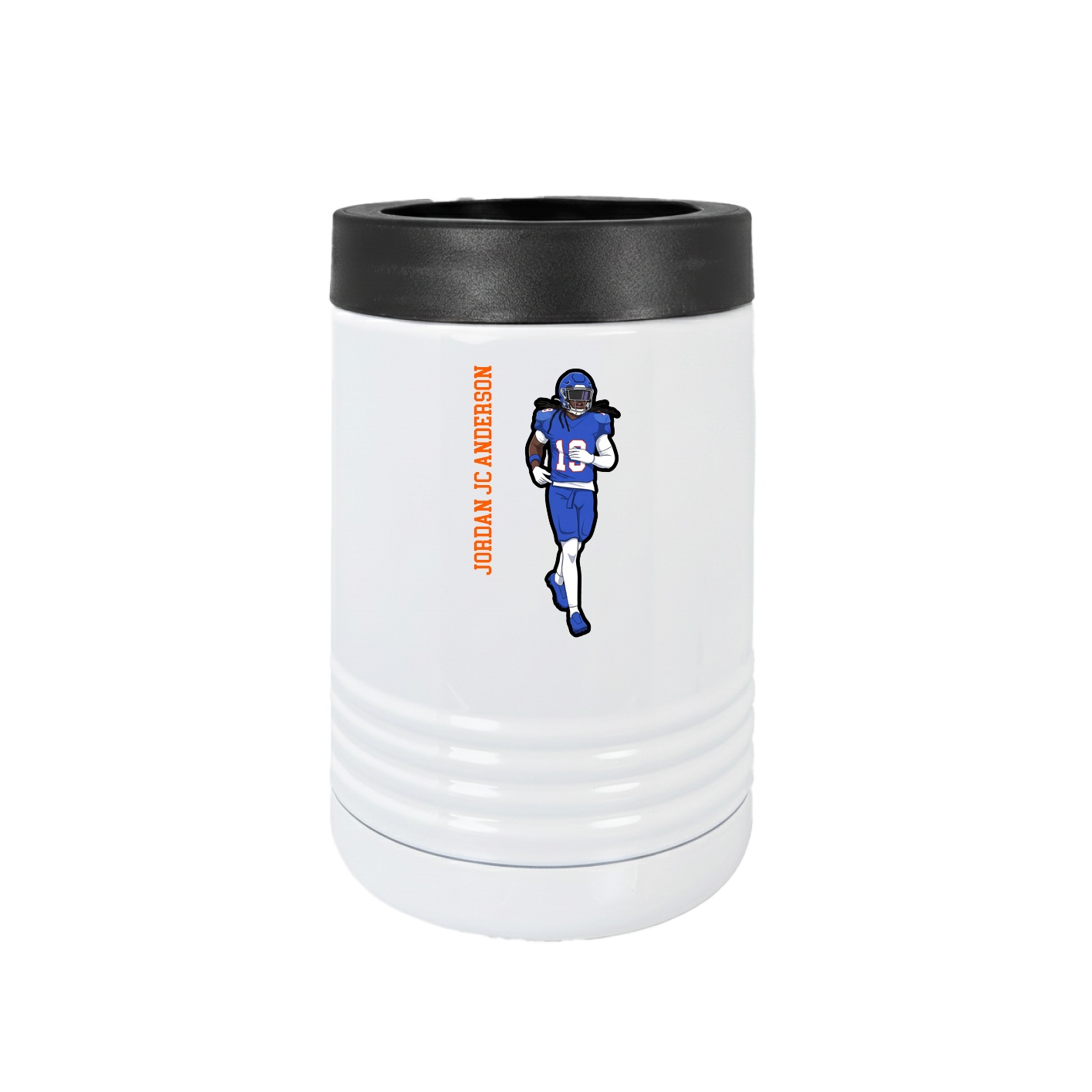 Beverage Holder — Name Vertical in White