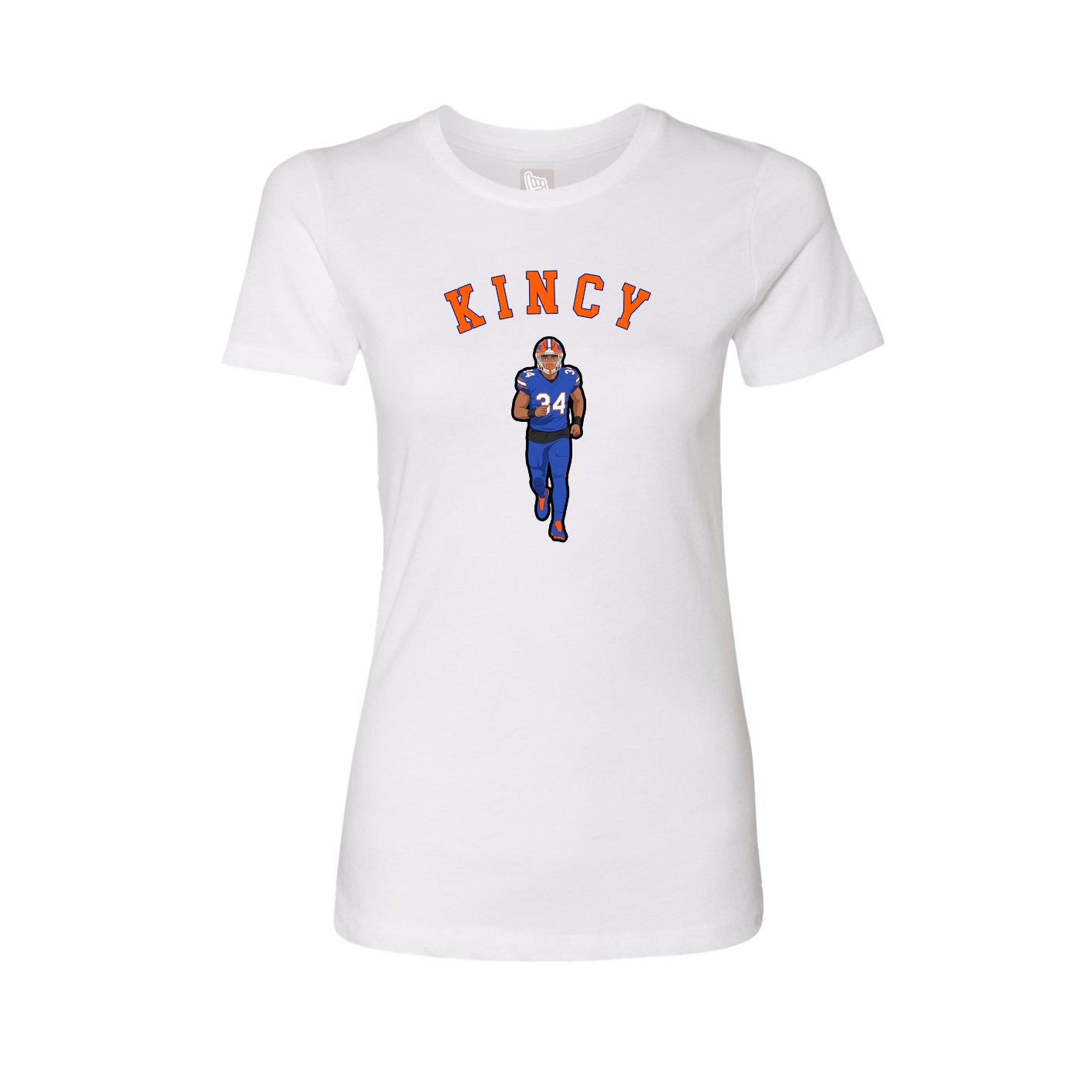 Fitted Women's Tee — Shirsey Arch in White