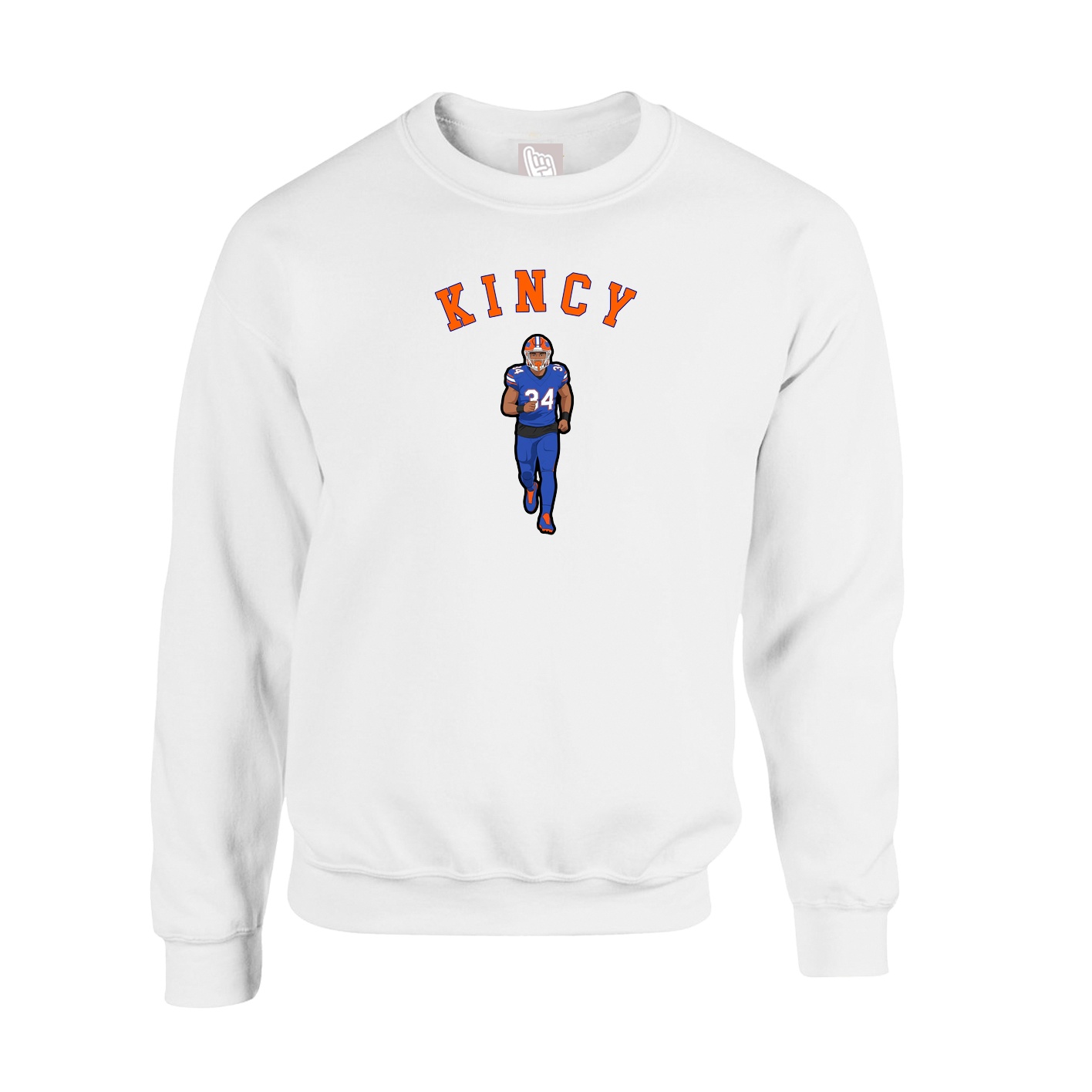 Fleece Crew — Shirsey Arch in White