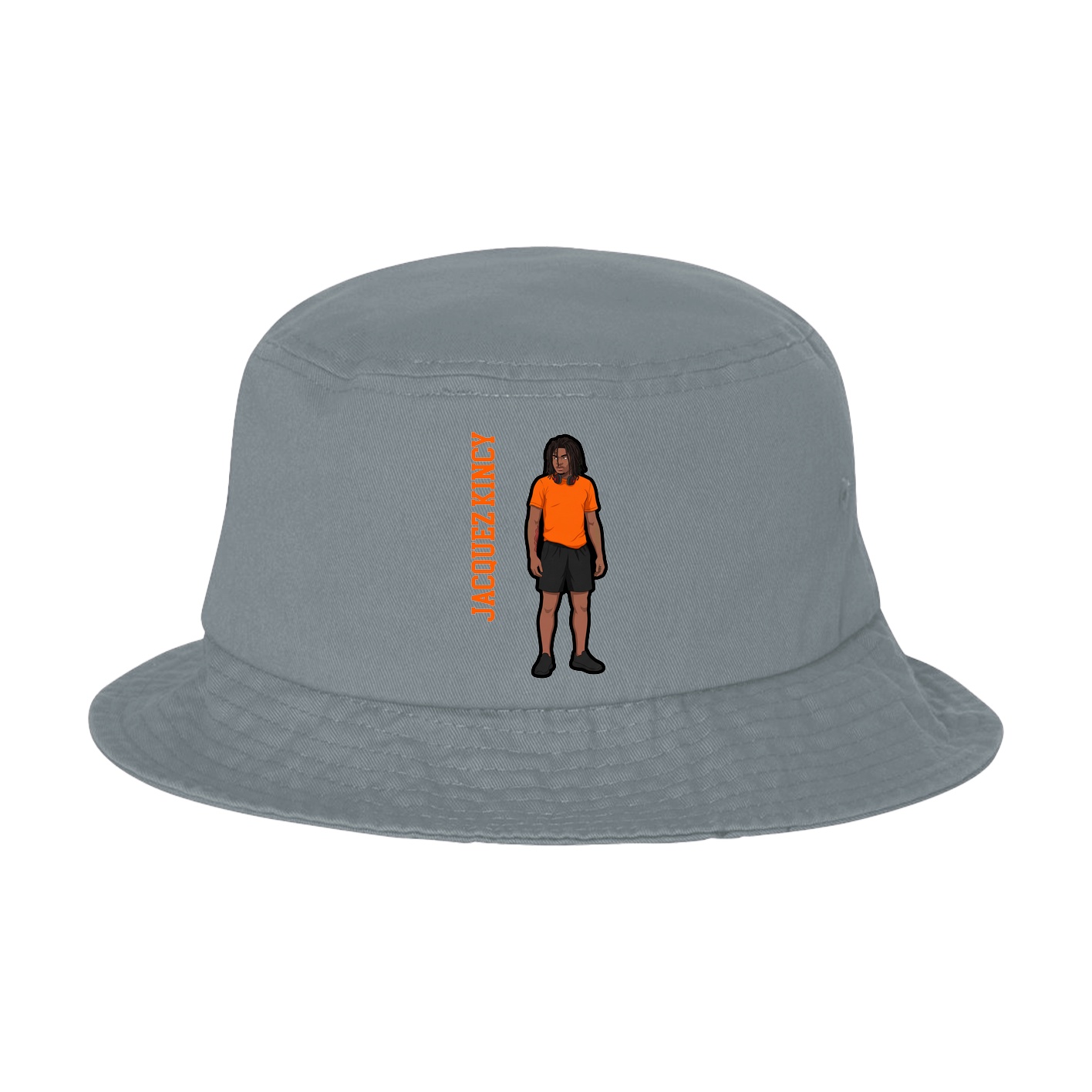 Bucket Cap — Name Vertical in Grey