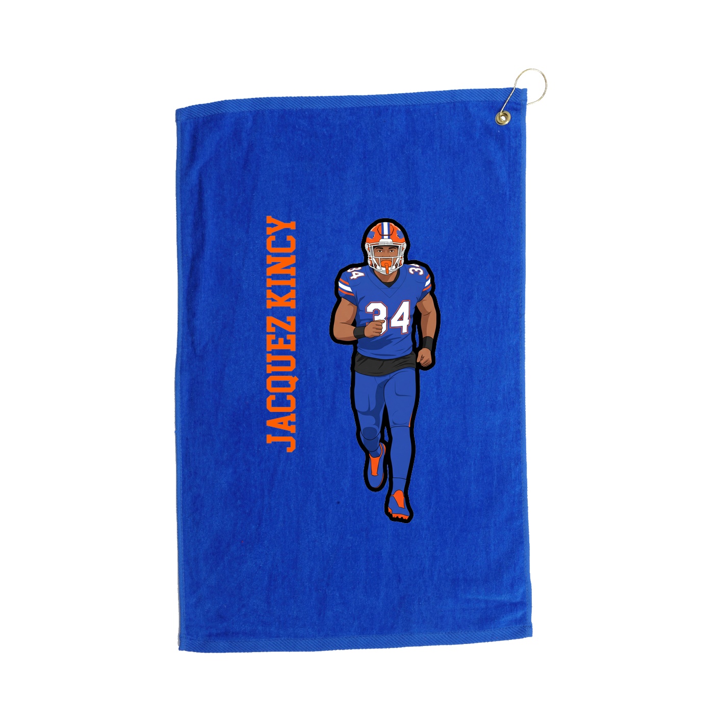 Golf Towel — Name Vertical in Royal