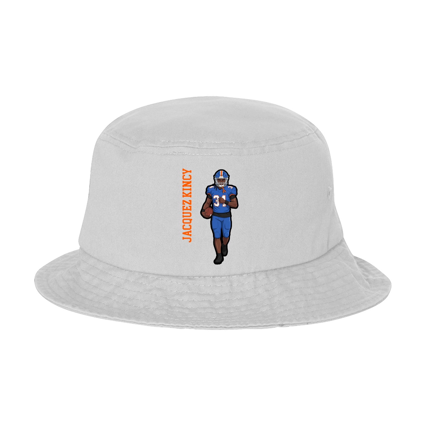 Bucket Cap — Name Vertical in White