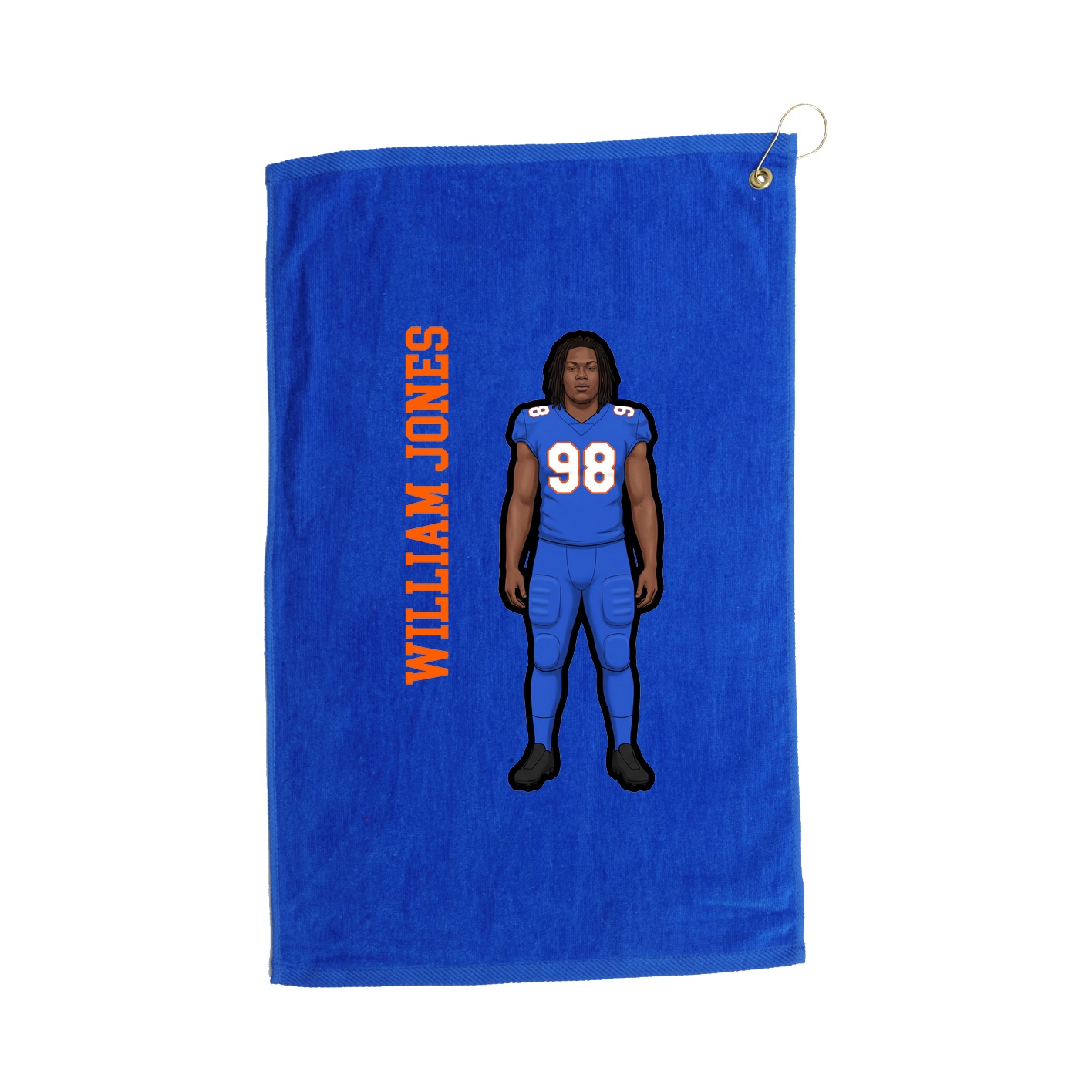 Golf Towel — Name Vertical in Royal