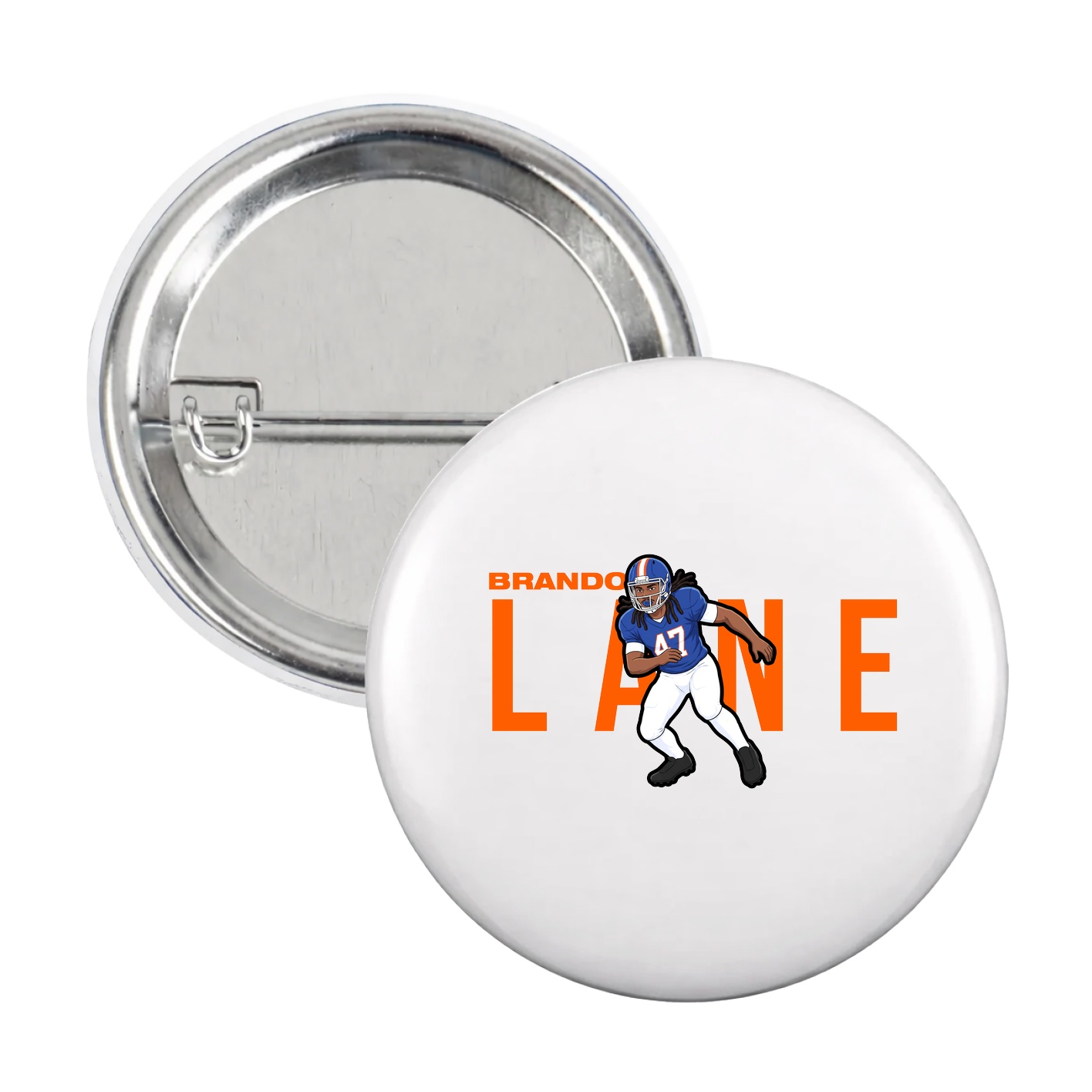 Game Day Button — Player Name in White