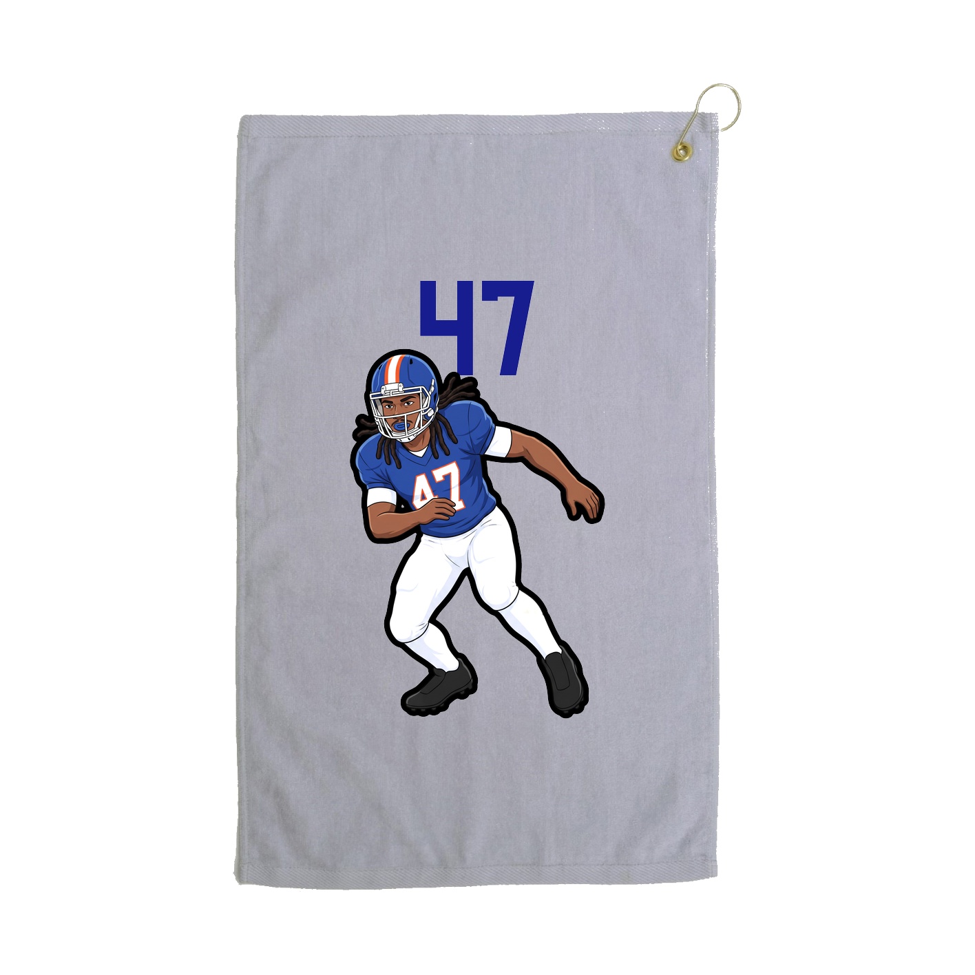 Golf Towel — Number Top in Grey