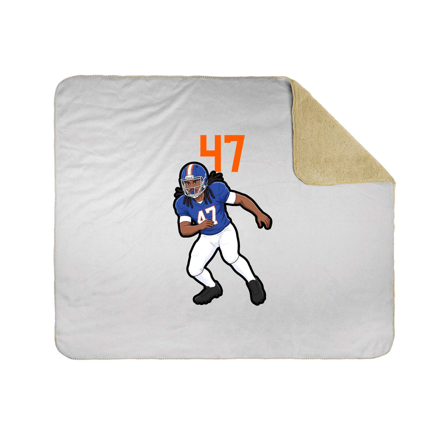 Throw Blanket — Number Top in White