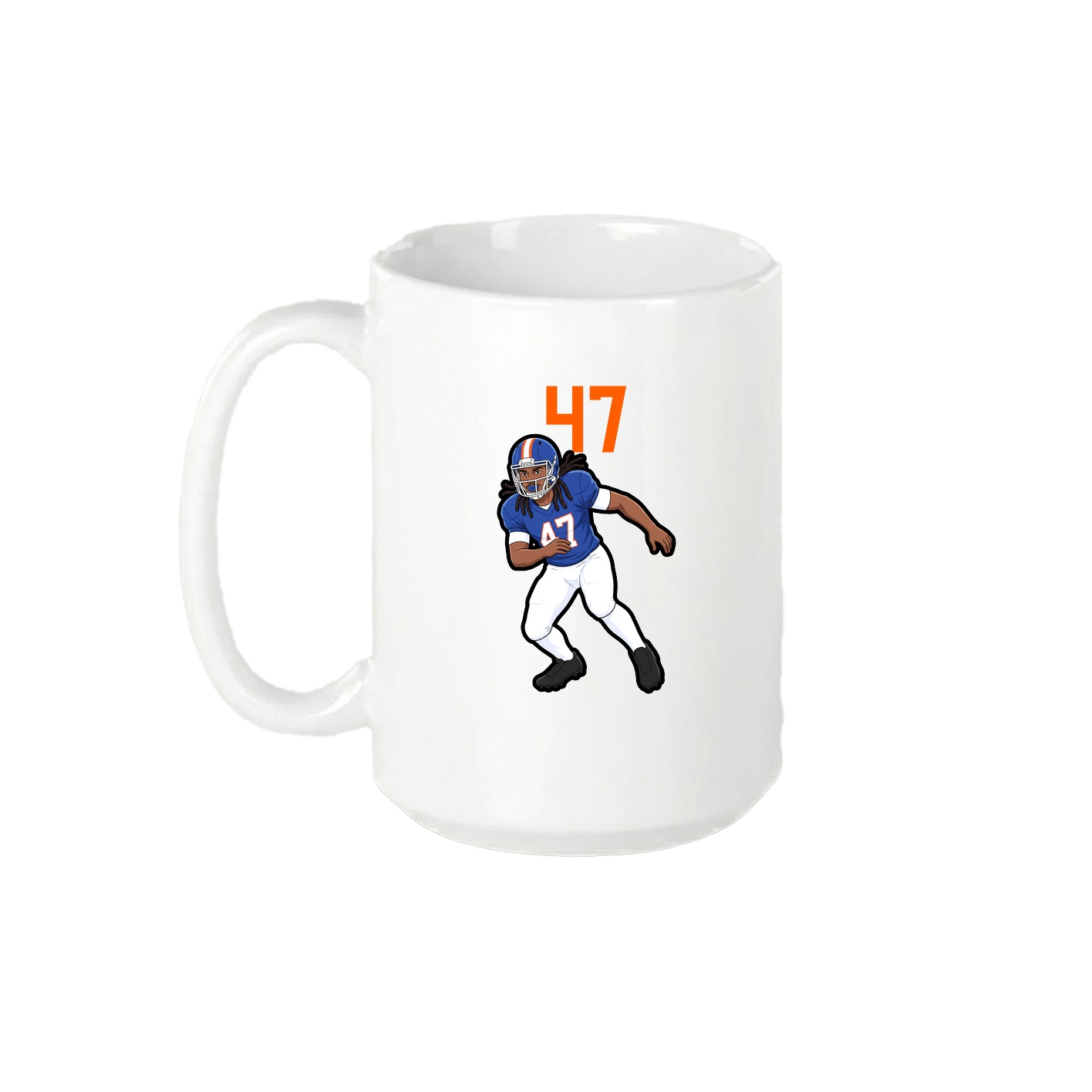 15oz Coffee Mug — Number Top in White