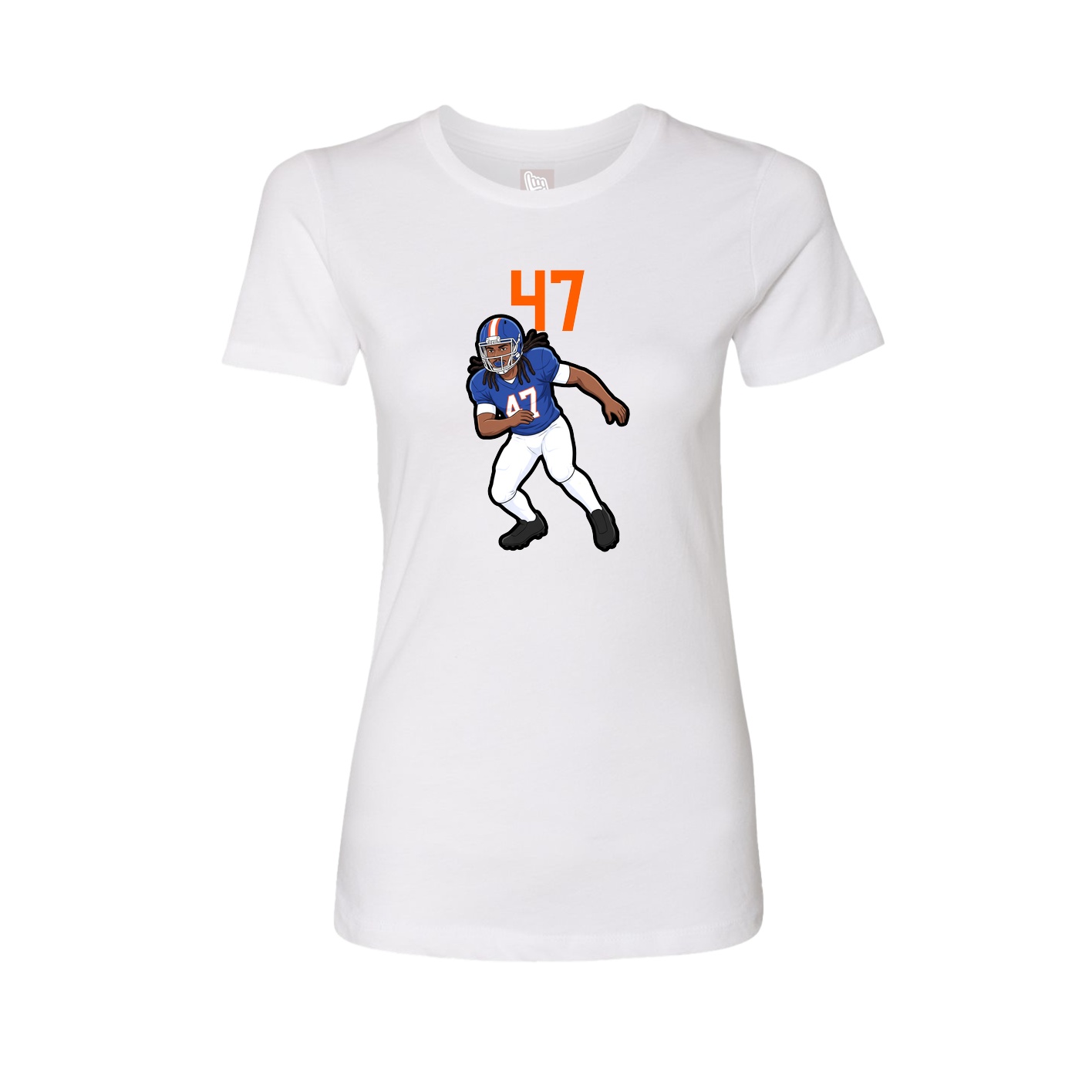 Fitted Women's Tee — Number Top in White