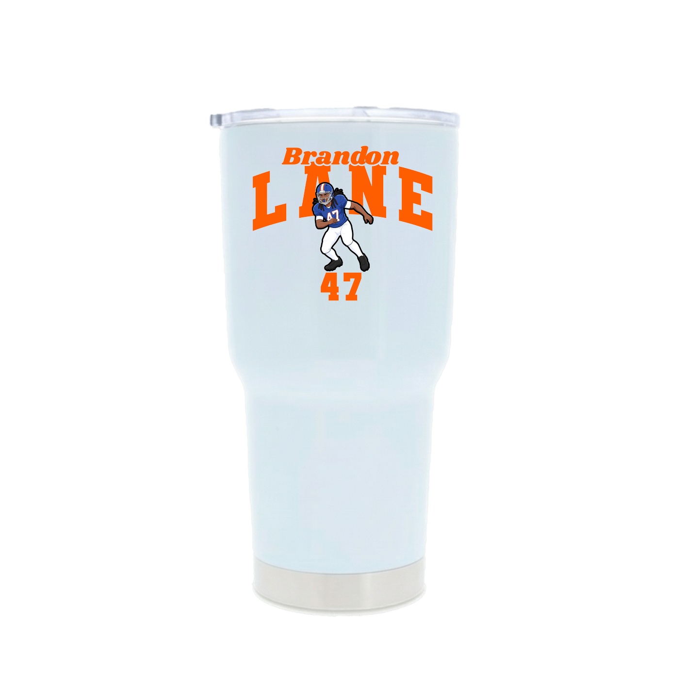30oz Stainless Steel Tumbler — Signature Arch in White
